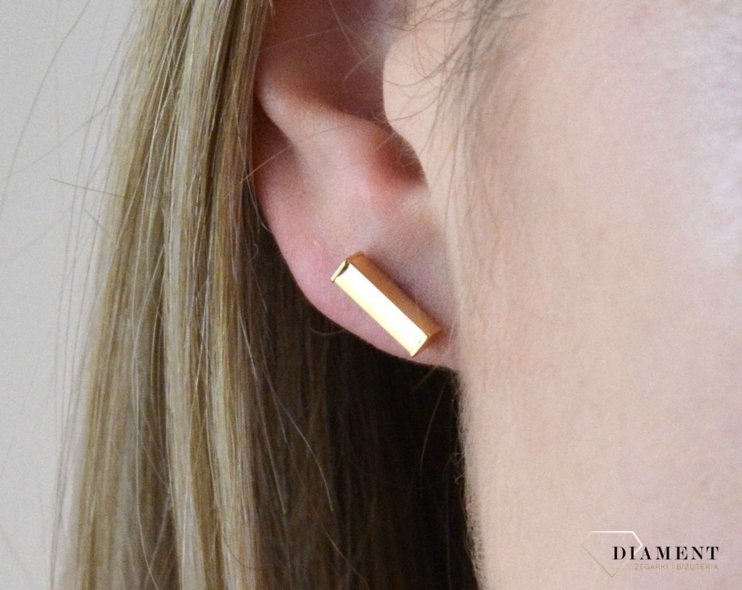 Złote kolczyki 585 prostokątne blaszki DIA-KLC-7563-585.jpg