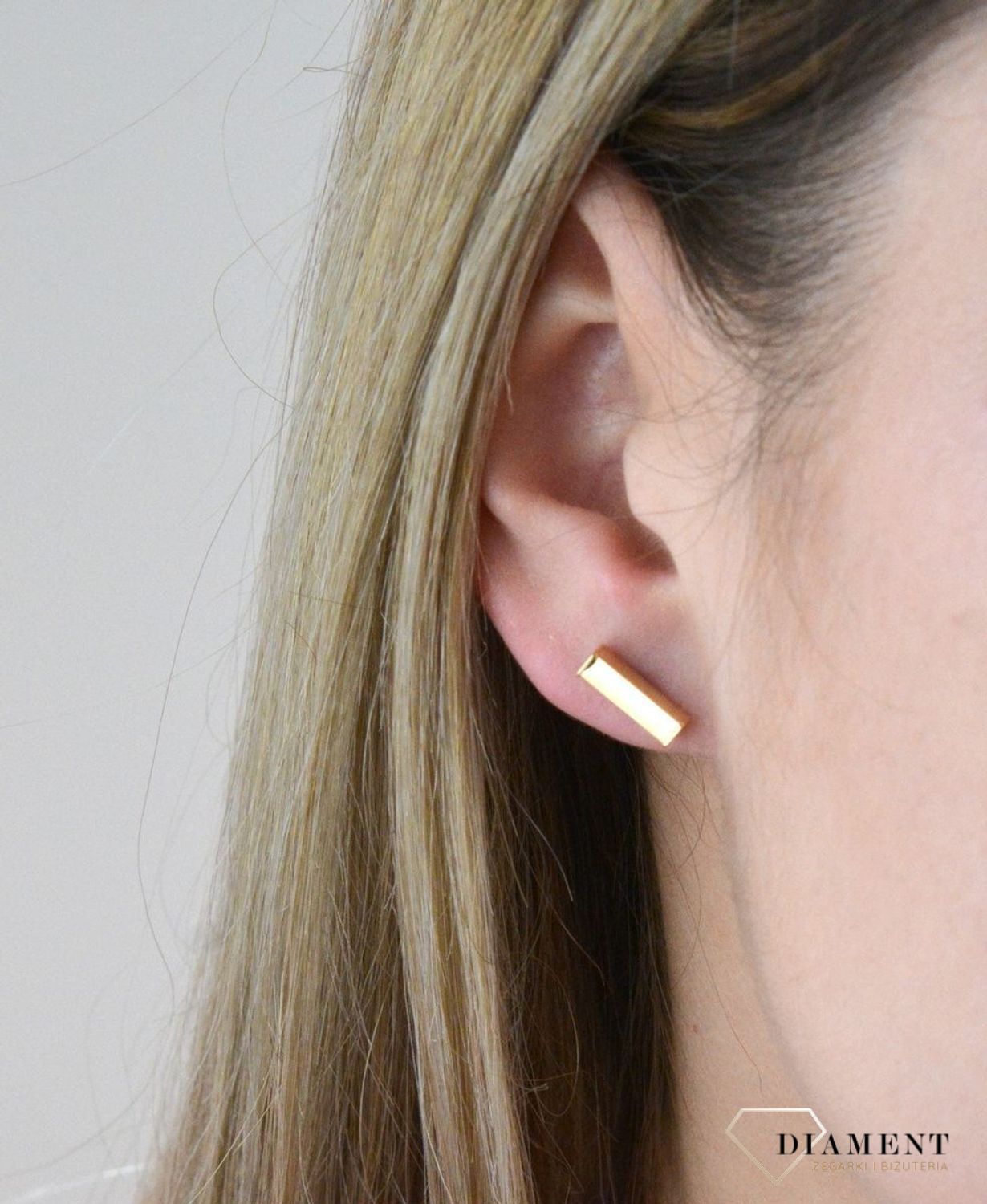 Złote kolczyki 585 prostokątne blaszki DIA-KLC-7563-585.jpg