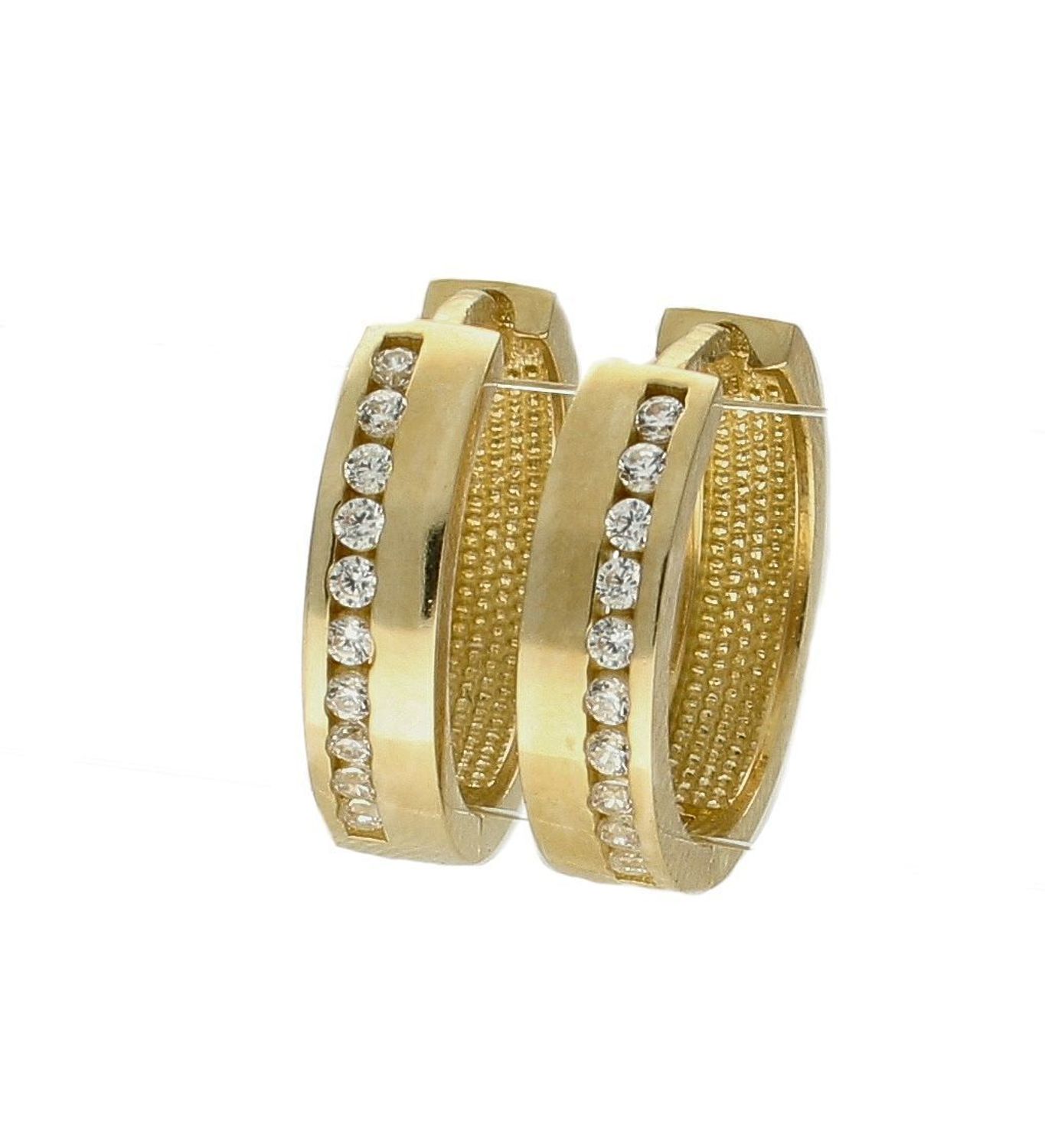 Złote kolczyki koła 585 z cyrkonią DIA-KLC-7578-585.jpg