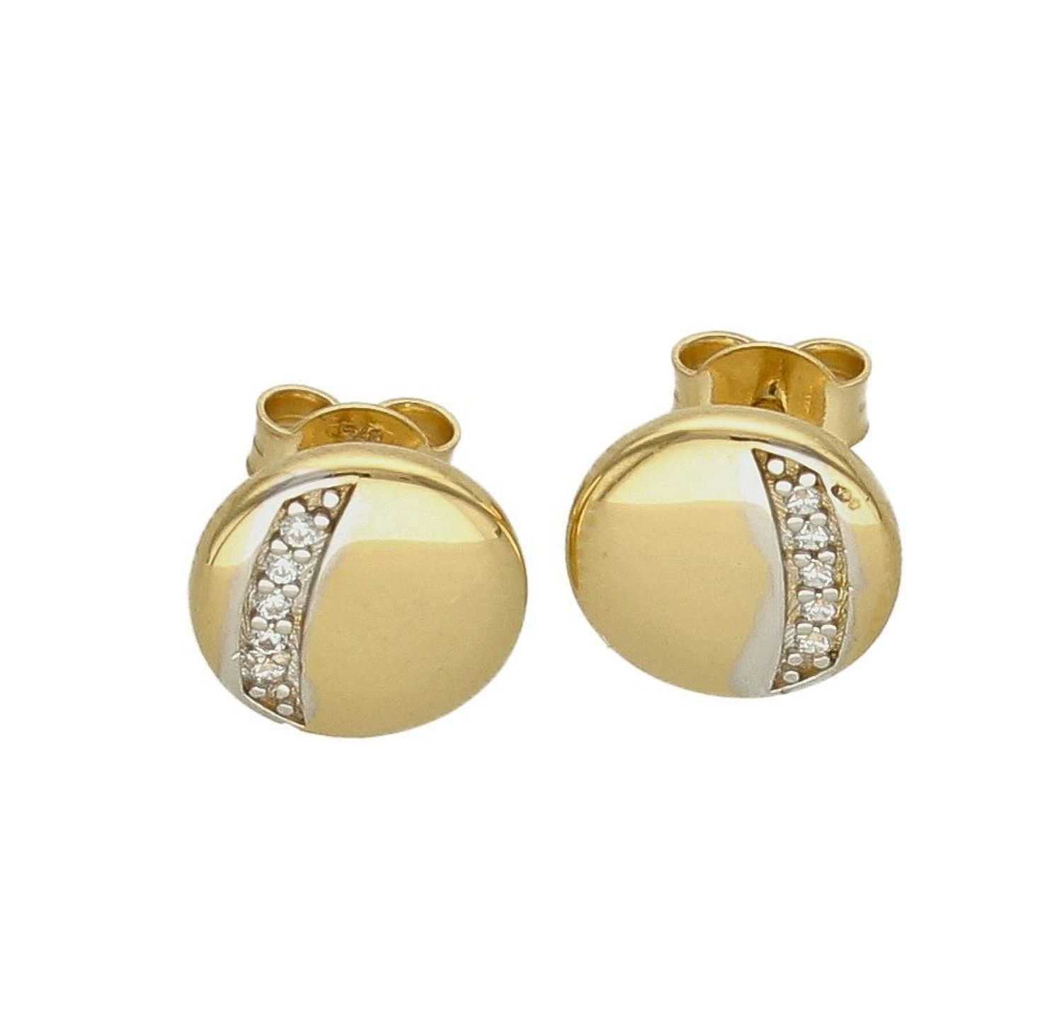 Złote kolczyki 375 pełne kółeczka z cyrkoniami DIA-KLC-7769-375. . Sprawdzą się jako prezent dla ukochanej kobiety, przez swój kształt i symbolikę która wskazuję miłość. Mogą również sprawić przyjemność córce, przyjaciółce lub.jpg