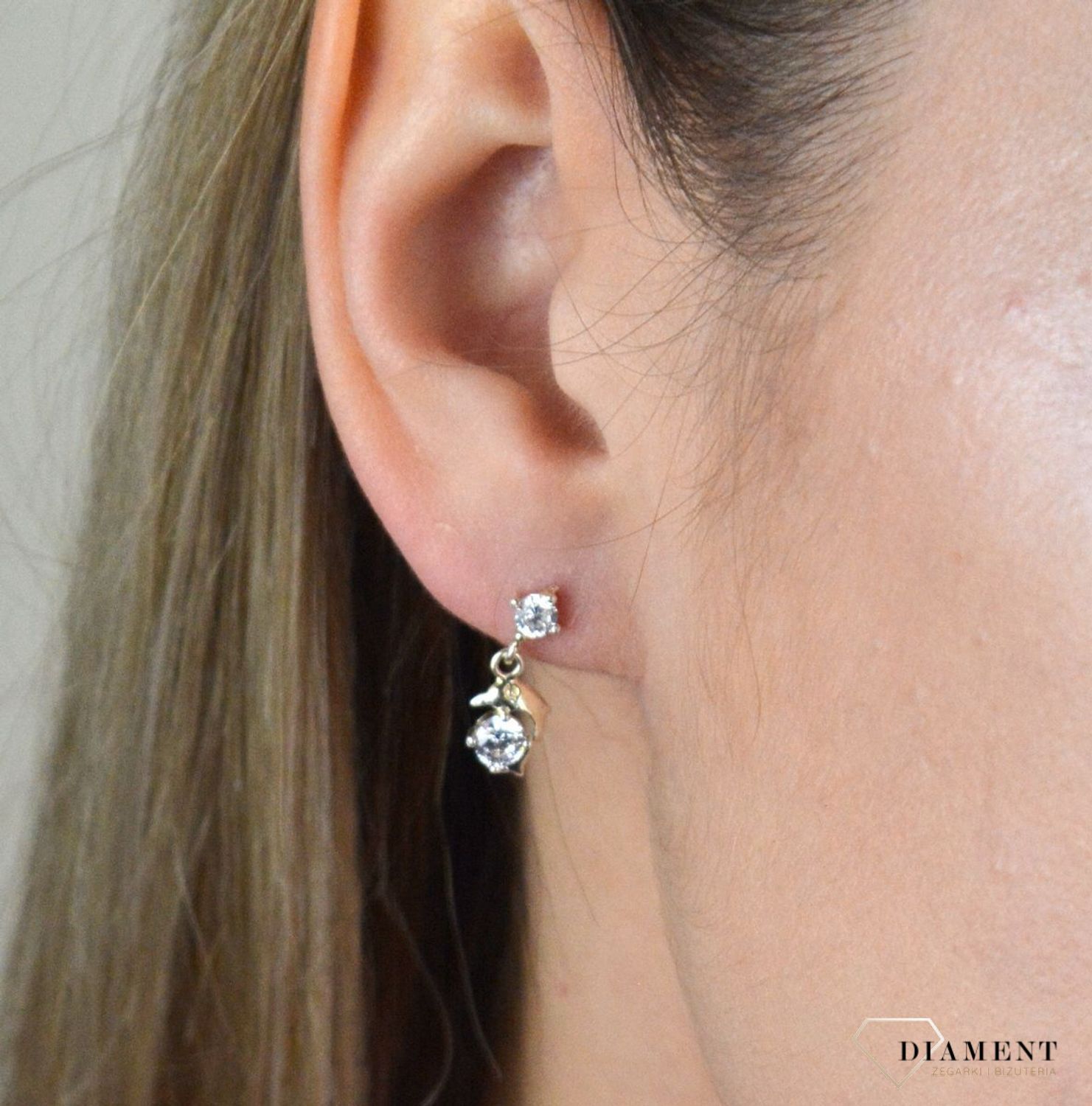 Srebrne kolczyki wiszące Delfinki DIA-KLC-8200-925. Eleganckie, srebrne kolczyki z ponadczasowym modnym motywem. Ich kształt jest uniwersalny, ponadczasowy a dzięki swojemu wyjątkowemu wykonaniu nadają się na prezent..jpg