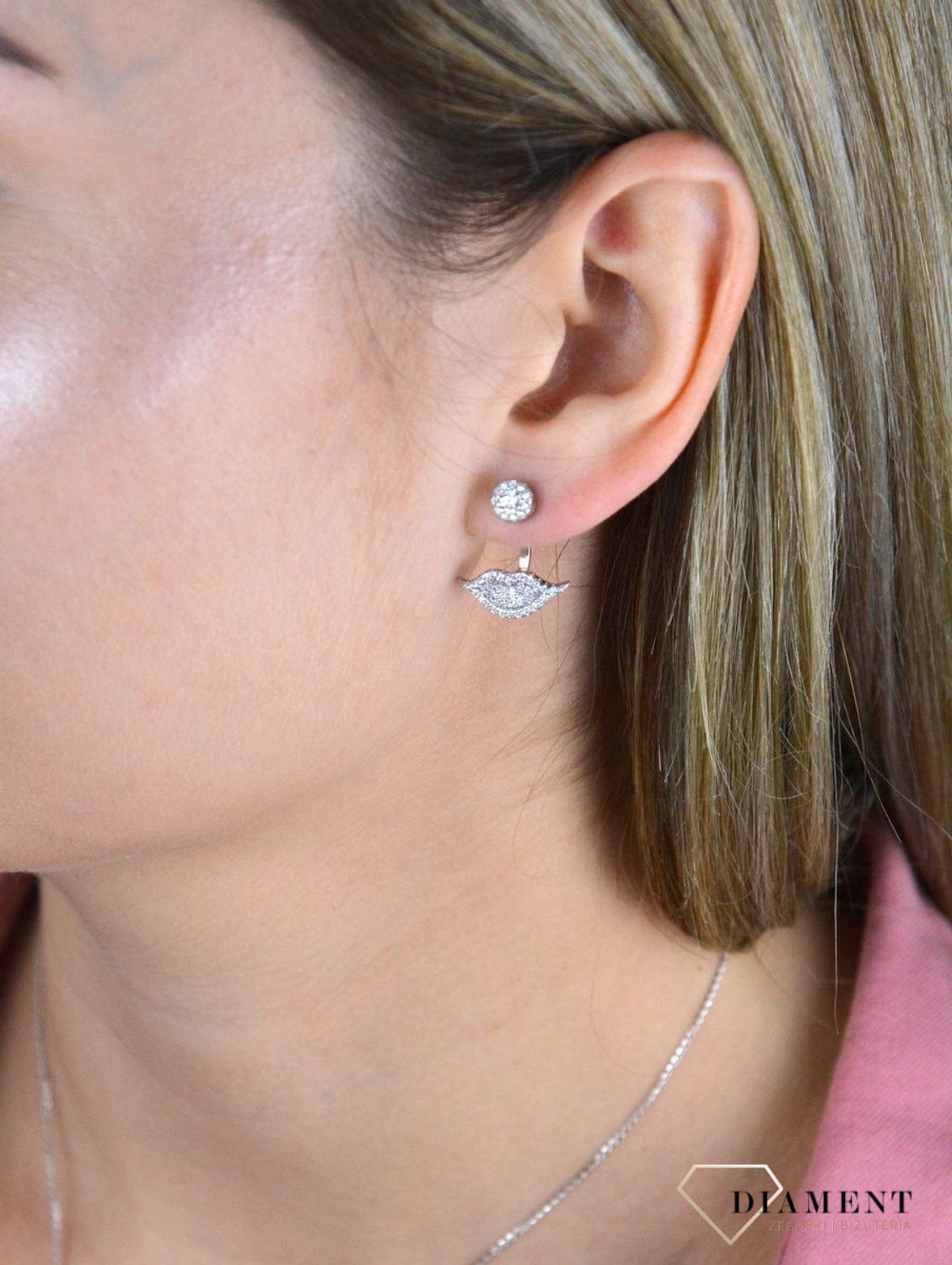 Kolczyki wiszące srebrne usta 925 DIA-KLC-8206-925. Kolczyki doskonałe na prezent.  Nietypowa ozdoba ucha z pewnością przyciągnie uwagę.Eleganckie, srebrne kolczyki. Dla dziewczynki. Śmieszne kolczyki..jpg