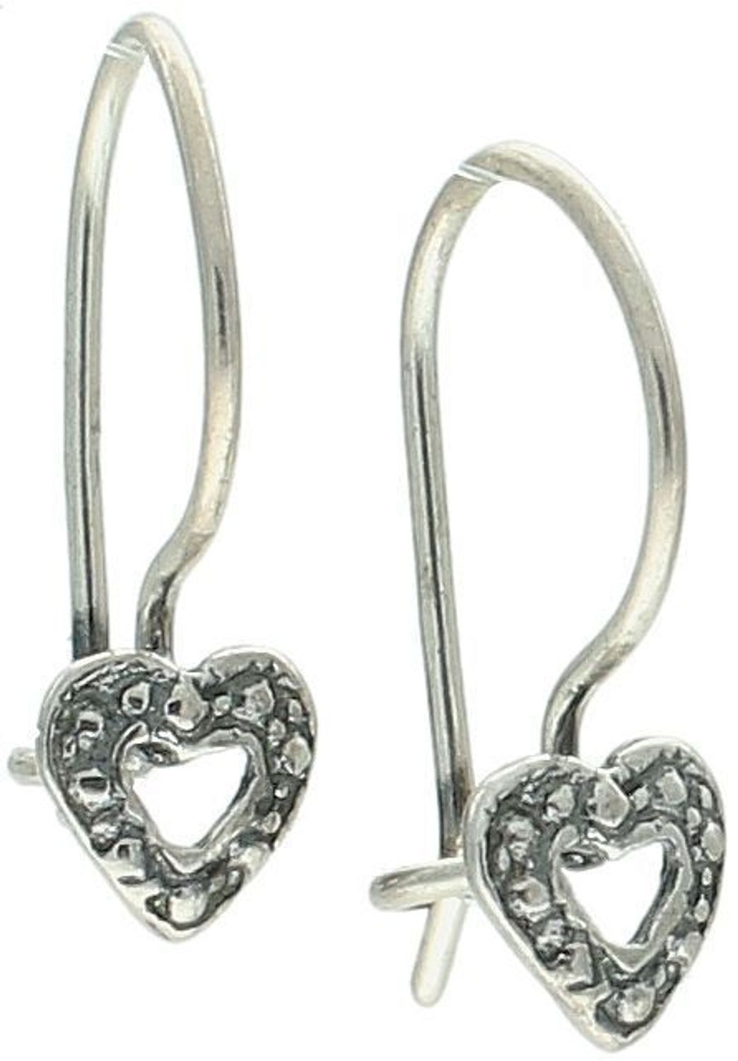 Kolczyki dziecięce srebrne 925 DIA-KLC-8207-925 – delikatne serduszka z zapięciem bigiel. Lekka forma długość 1,7 cm, szerokość 6 mm, waga 0,90 g. Idealne dla dziewczynki.1.jpg