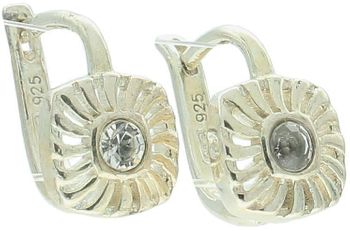 Kup wyjątkowe kolczyki dziecięce DIA-KLC-8213-925 z cyrkonią. Srebro próby 925, delikatny design, idealne na prezent. Wymiary 1 cm x 7 mm, waga 1,60 g.1.jpg