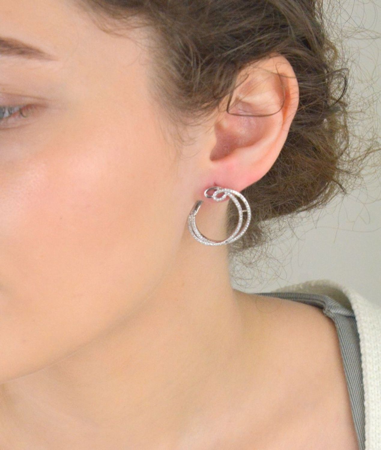 Srebrne kolczyki z cyrkoniami Geometryczne Kształty Księżyce DIA-KLC-8218-925.jpg