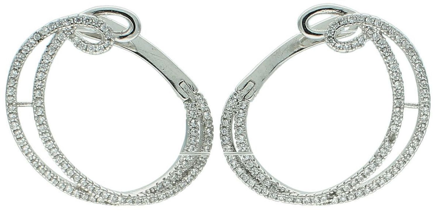 Srebrne kolczyki z cyrkoniami Geometryczne Kształty Księżyce DIA-KLC-8218-925.jpg