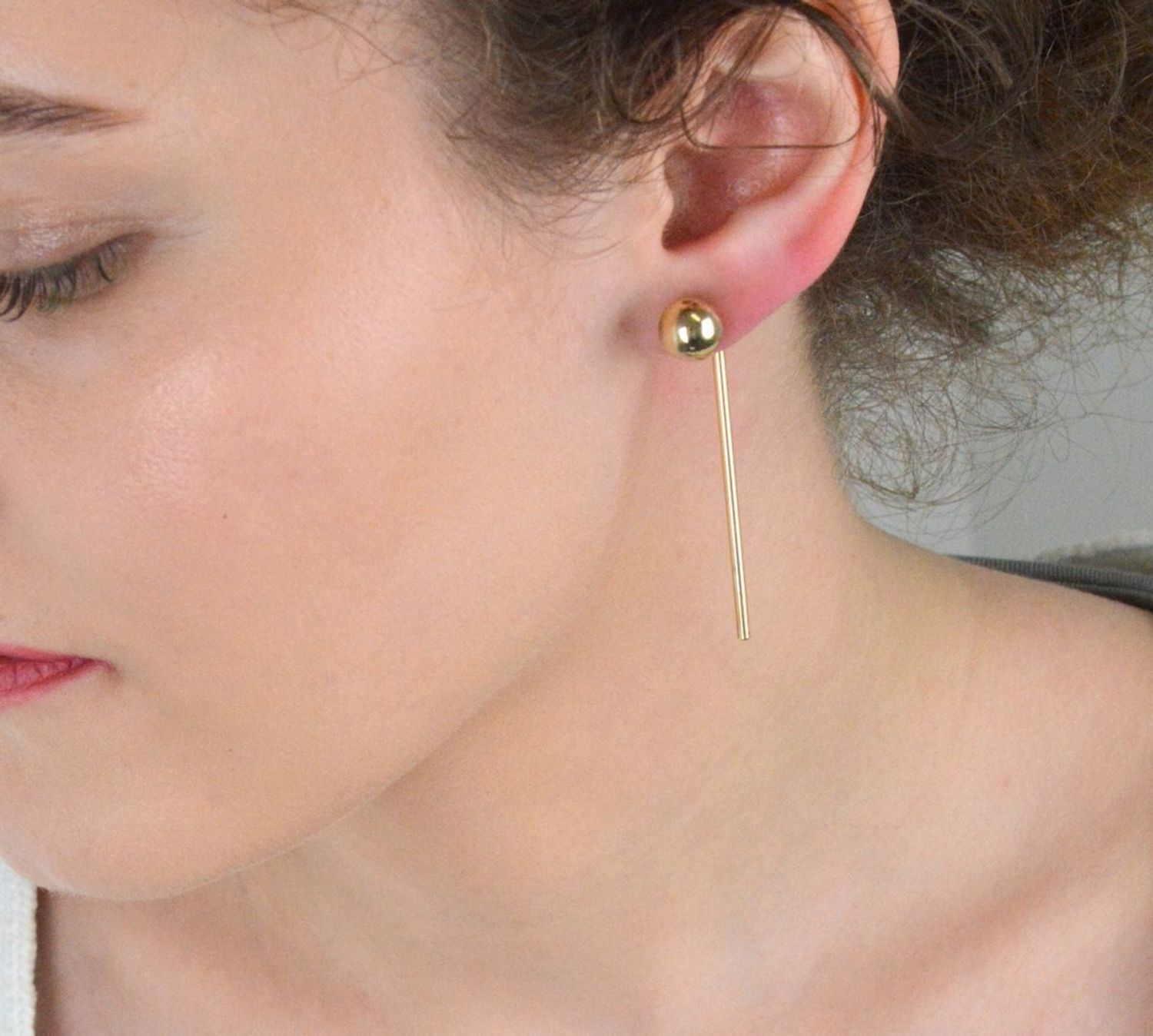 Kolczyki srebrne pozłacane 925 kulki z patyczkiem DIA-KLC-8219-925.jpg