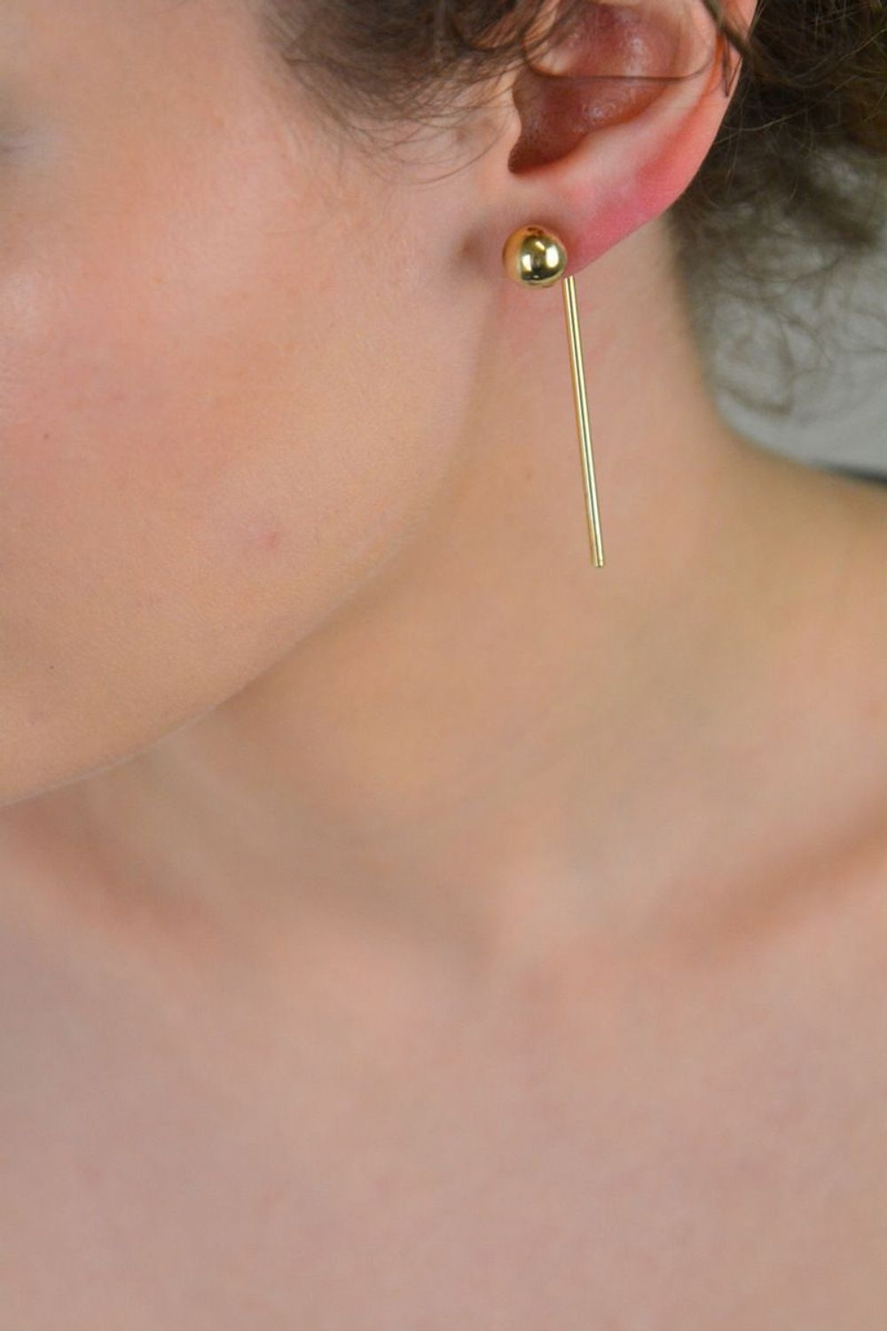 Kolczyki srebrne pozłacane 925 kulki z patyczkiem DIA-KLC-8219-925.jpg