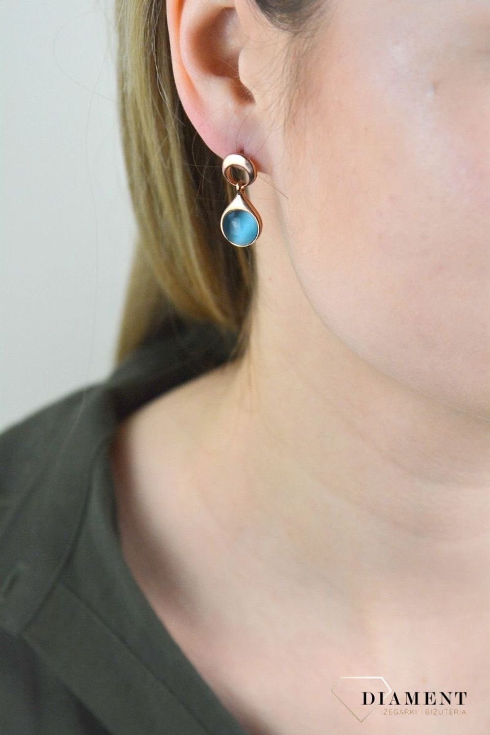 Kolczyki pozłacane Kocie Oko DIA-KLC-8223-925.jpg