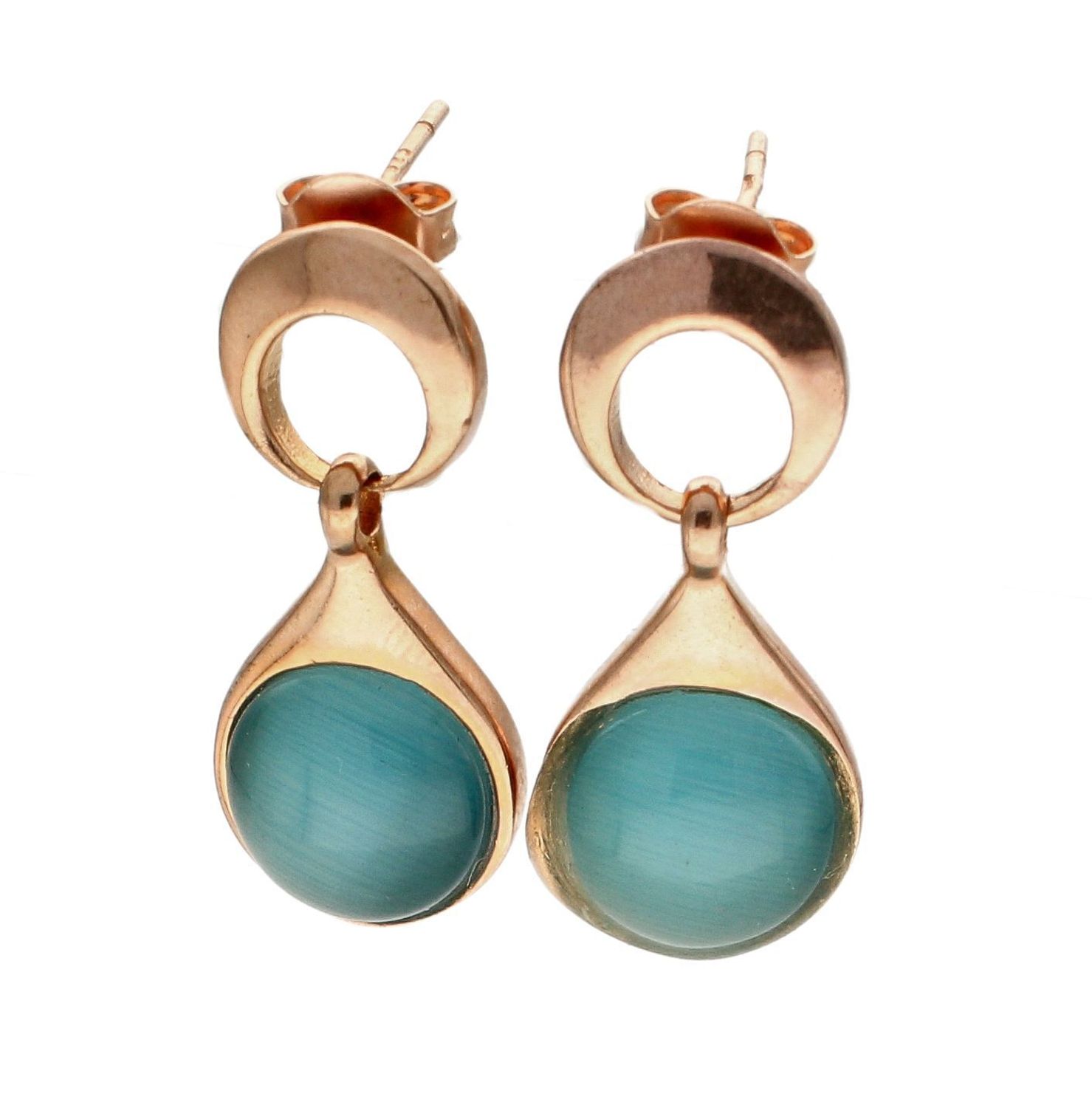 Kolczyki pozłacane Kocie Oko DIA-KLC-8223-925.jpg