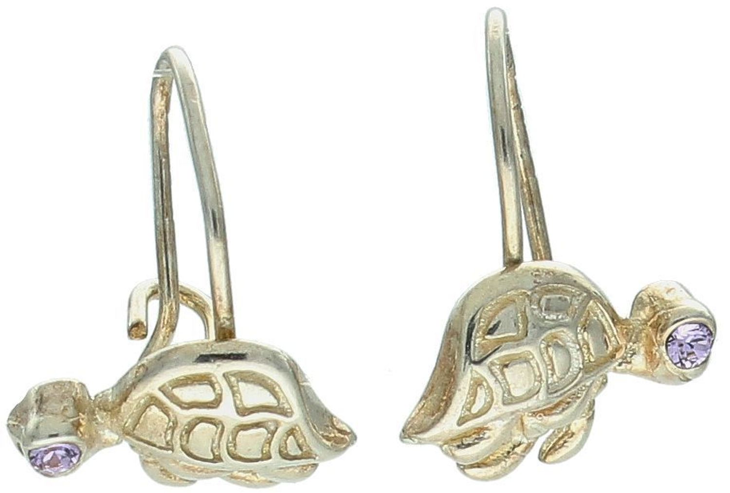Urocze kolczyki dziecięce w kształcie żółwi, wykonane z srebra próby 925. Długość 1,5 cm, szerokość 1,1 cm. Zapięcie bigiel angielski – bezpieczne i wygodne.1.jpg