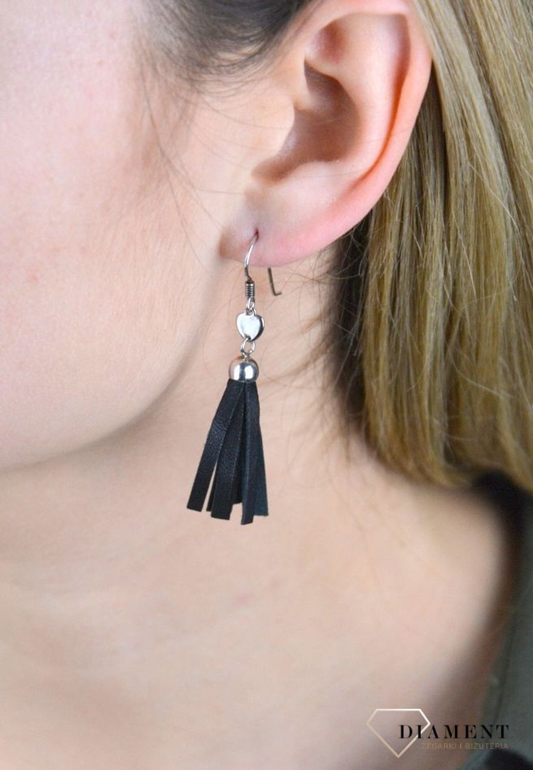 Kolczyki srebrne wiszące chwosty frędzle czarne DIA-KLC-8265-925.jpg