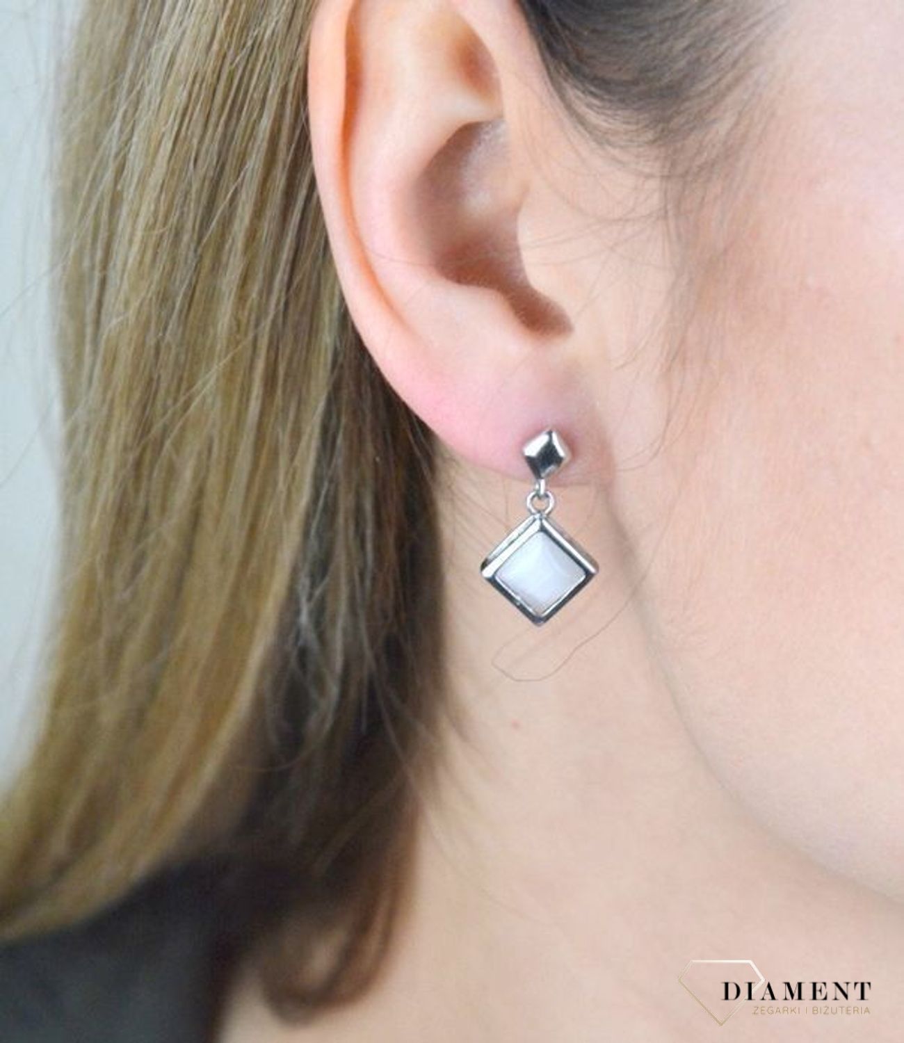 Kolczyki srebrne wiszące kocie oczko DIA-KLC-8289-925.jpg