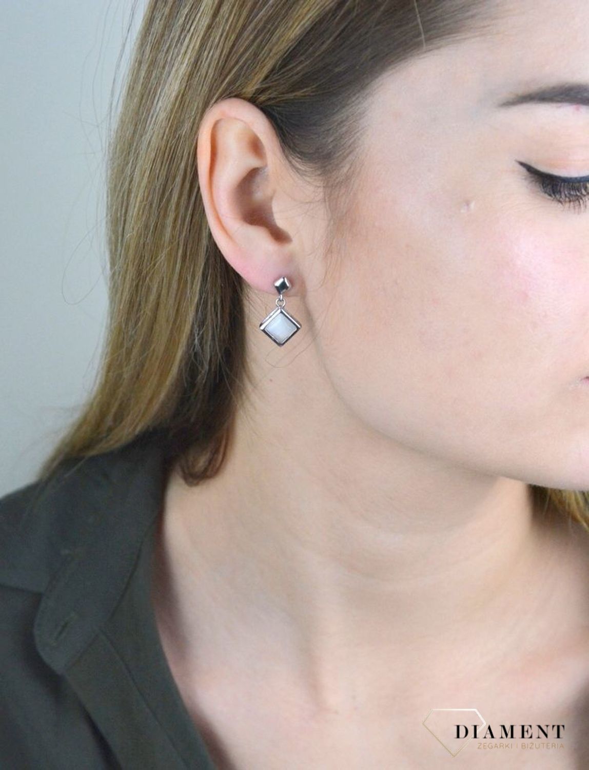 Kolczyki srebrne wiszące kocie oczko DIA-KLC-8289-925.jpg