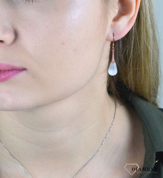 Kolczyki srebrne wiszące białe kocie oko DIA-KLC-8292-925. Kolczyki wiszące z kocim okiem. Doskonałe na prezent. Eleganckie wiszące kolczyki (1).JPG