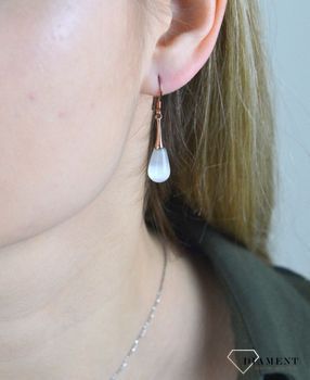 Kolczyki srebrne wiszące białe kocie oko DIA-KLC-8292-925. Kolczyki wiszące z kocim okiem. Doskonałe na prezent. Eleganckie wiszące kolczyki (3).JPG