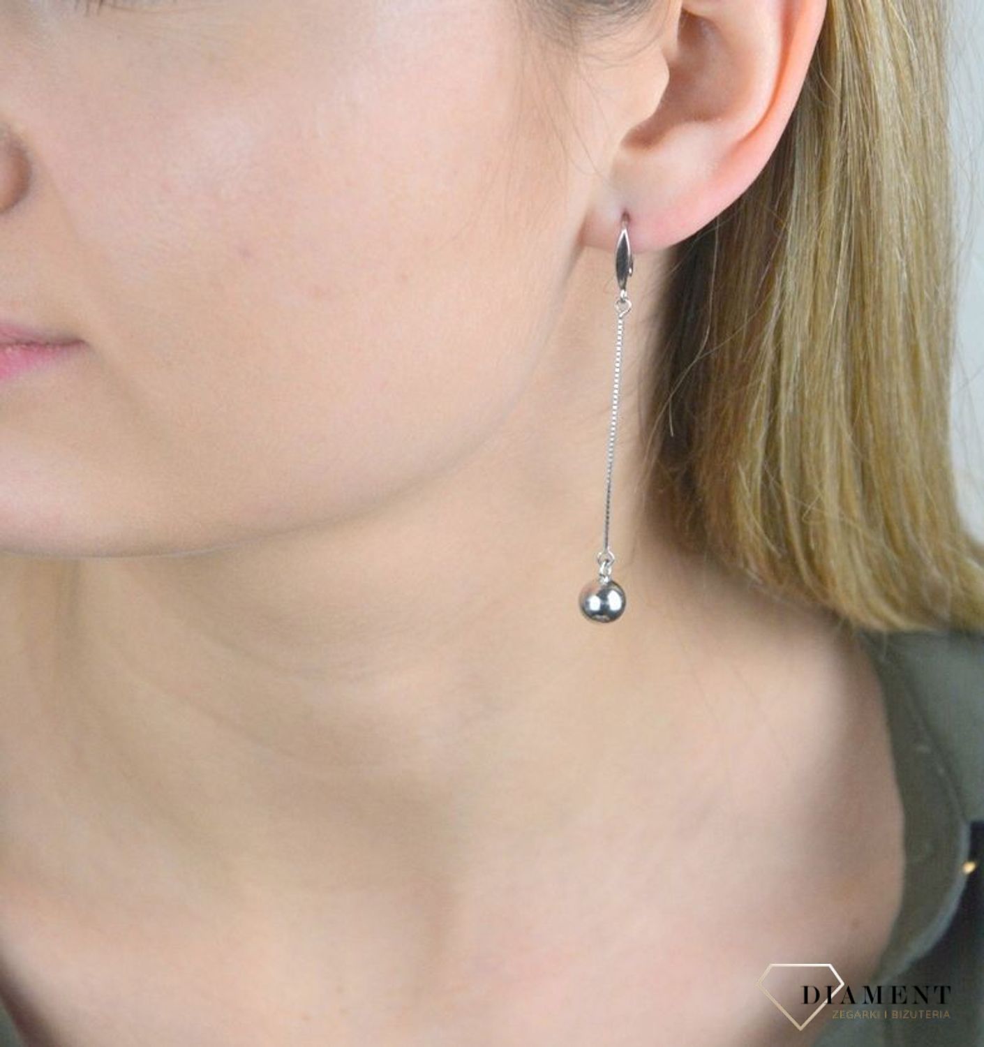 Kolczyki srebrne kulki na łańcuszku DIA-KLC-8305-925.jpg