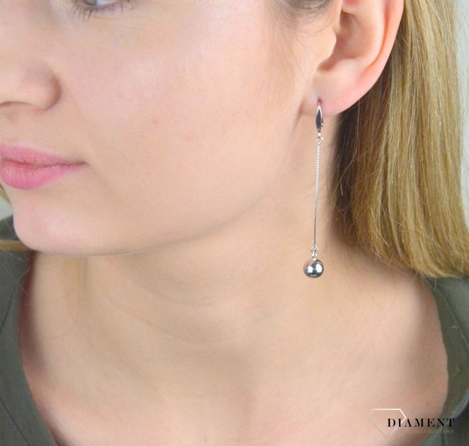 Kolczyki srebrne kulki na łańcuszku DIA-KLC-8305-925.jpg