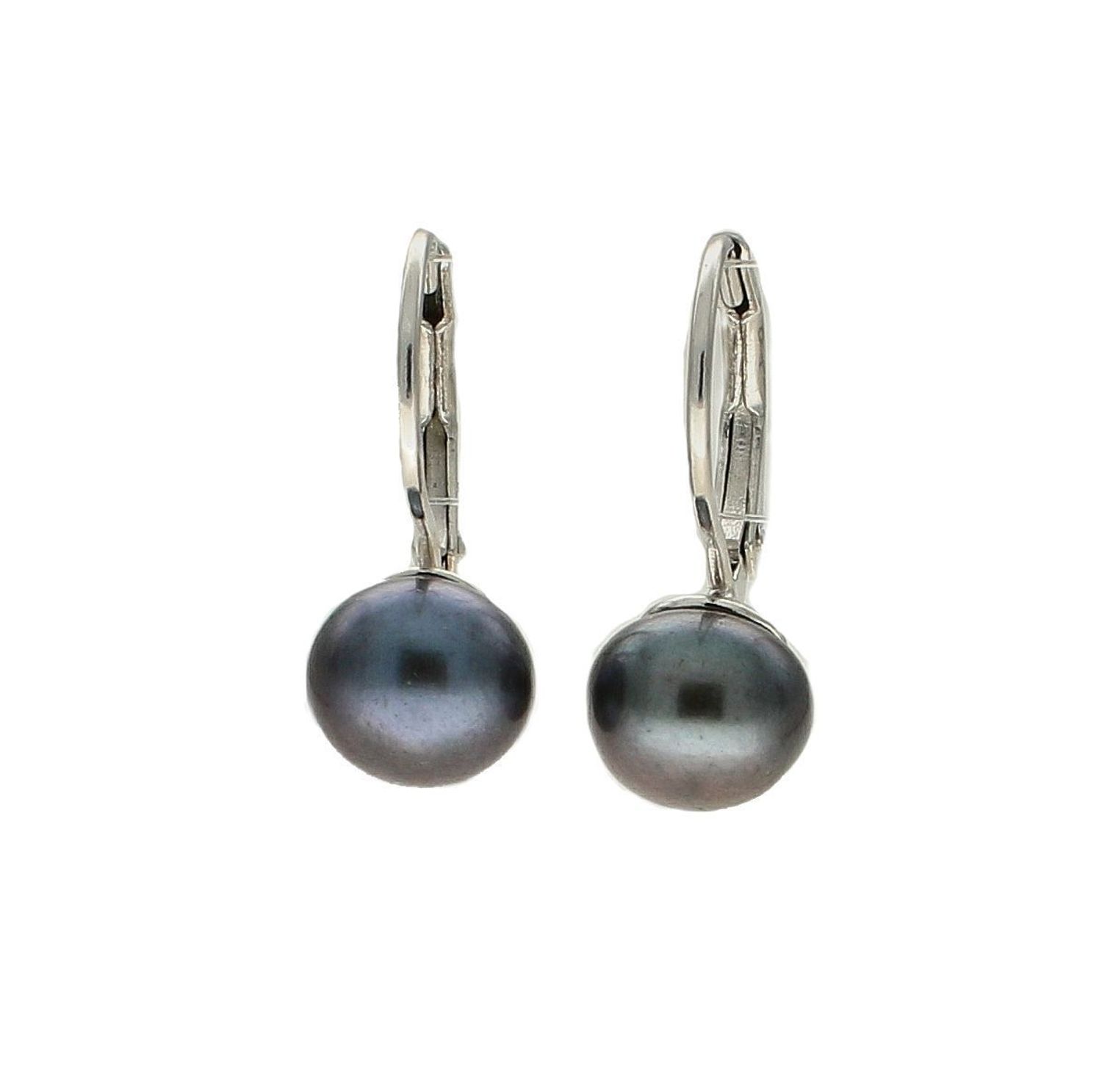 Kolczyki srebrne perły wiszące granatowe DIA-KLC-8314-925.jpg