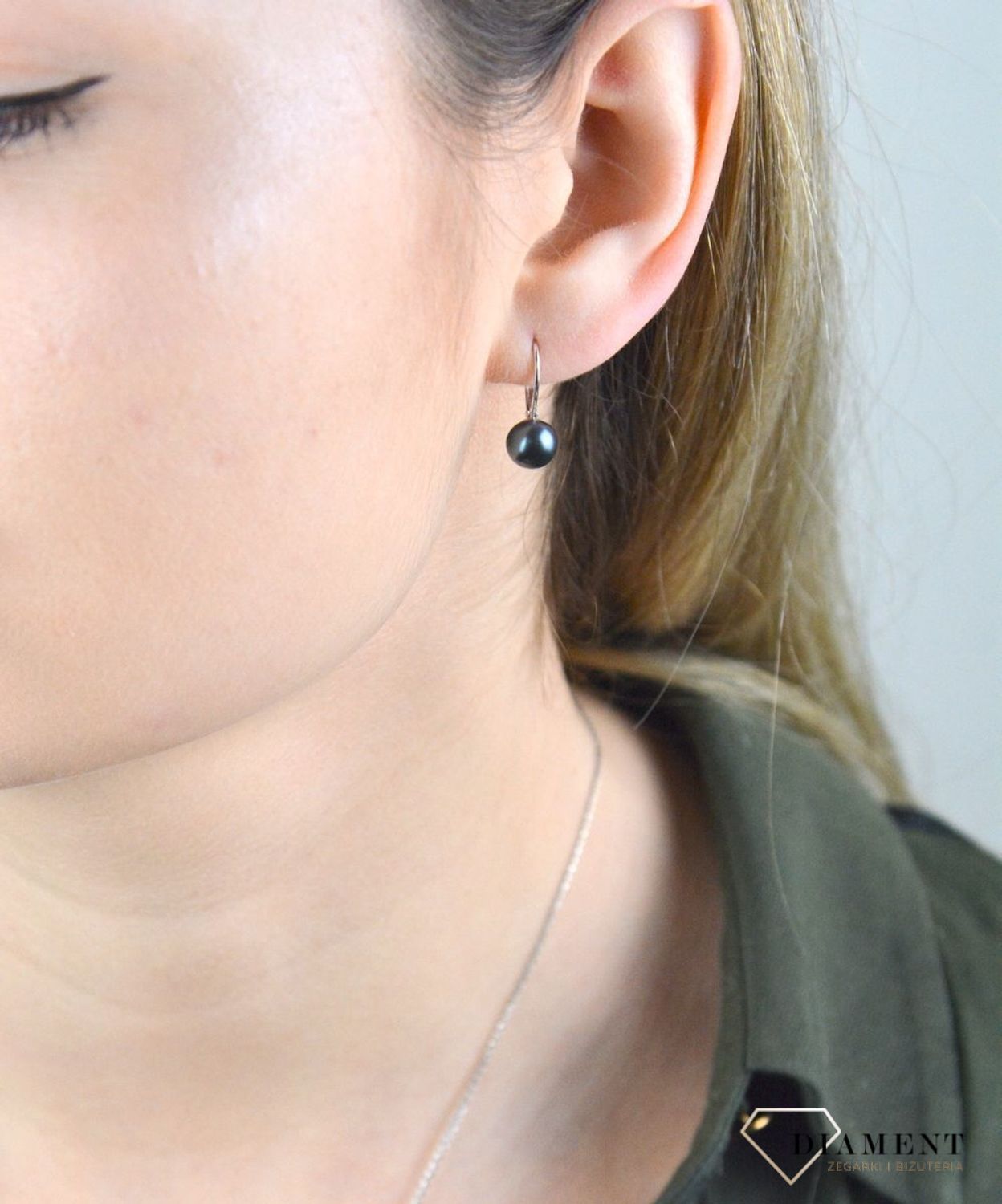 Kolczyki srebrne perły wiszące granatowe DIA-KLC-8314-925.jpg