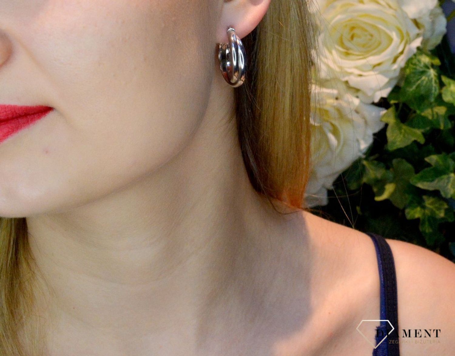 Srebrne kolczyki podwójne koła 2 cm DIA-KLC-83309M-925. Kolczyki na prezent. Klasyczne kolczyki kółka. Prezent na walentynki. G1.jpg