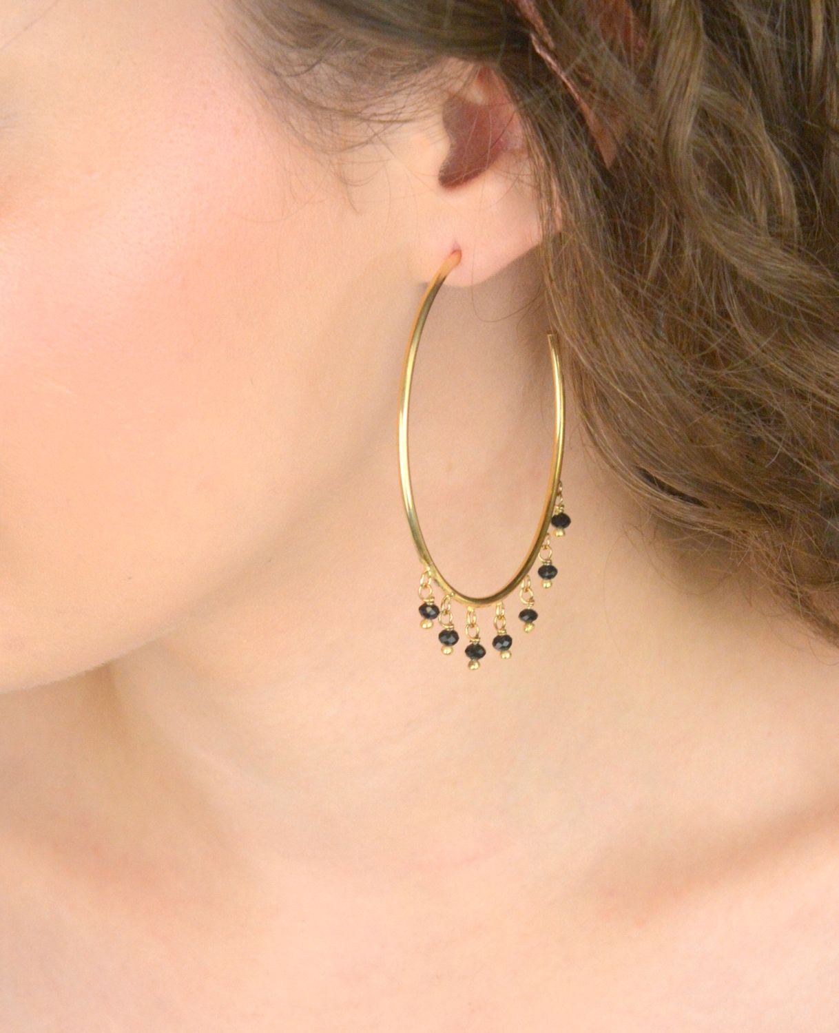 Kolczyki damskie srebrne pozłacane 925 duże koła z czarnymi kryształkami DIA-KLC-8517-9251.jpg