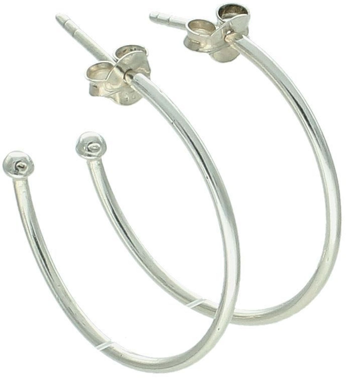 Kolczyki półkoła DIA-KLC-8518-925 – srebro próby 925, długość 2,7 cm, szerokość 1 mm, waga 2,05 g. Idealna baza na charmsy i zawieszki. Zapięcie na sztyft. Stwórz własny styl!11.jpg