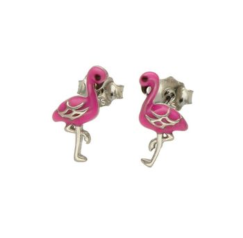 Srebrne kolczyki dziecięce różowe flamingi DIA-KLC-8538-925. Te małe kolczyki dzięki klasycznemu zapięciu na sztyft i praktycznemu wzorowi będą idealną biżuterią dla małej miłośniczki bajek i świecidełek. Kolczyki idealne dla.jpg