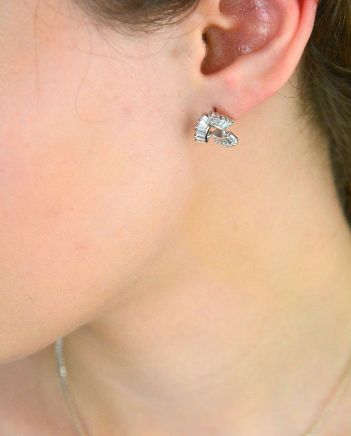 Kolczyki damskie srebrne geometryczne w cyrkonie próba 925, DIA-KLC-8631-925.jpg