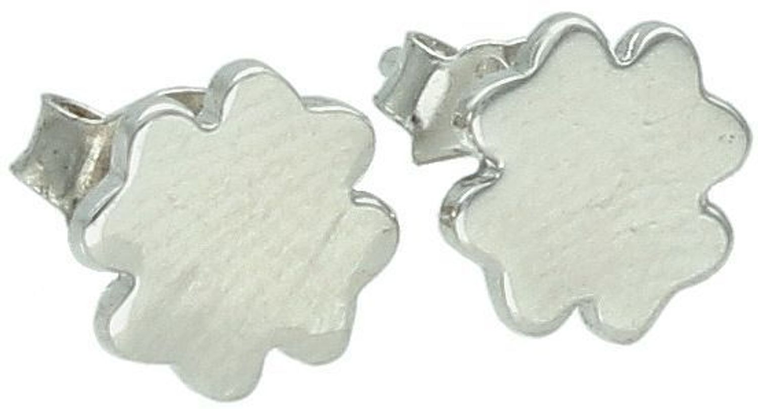 Delikatne kolczyki srebrne 925 w kształcie koniczynek. Model DIA-KLC-8704-925 – zapięcie na sztyft, wielkość 7 mm. Symbol szczęścia na każdy dzień.1.jpg