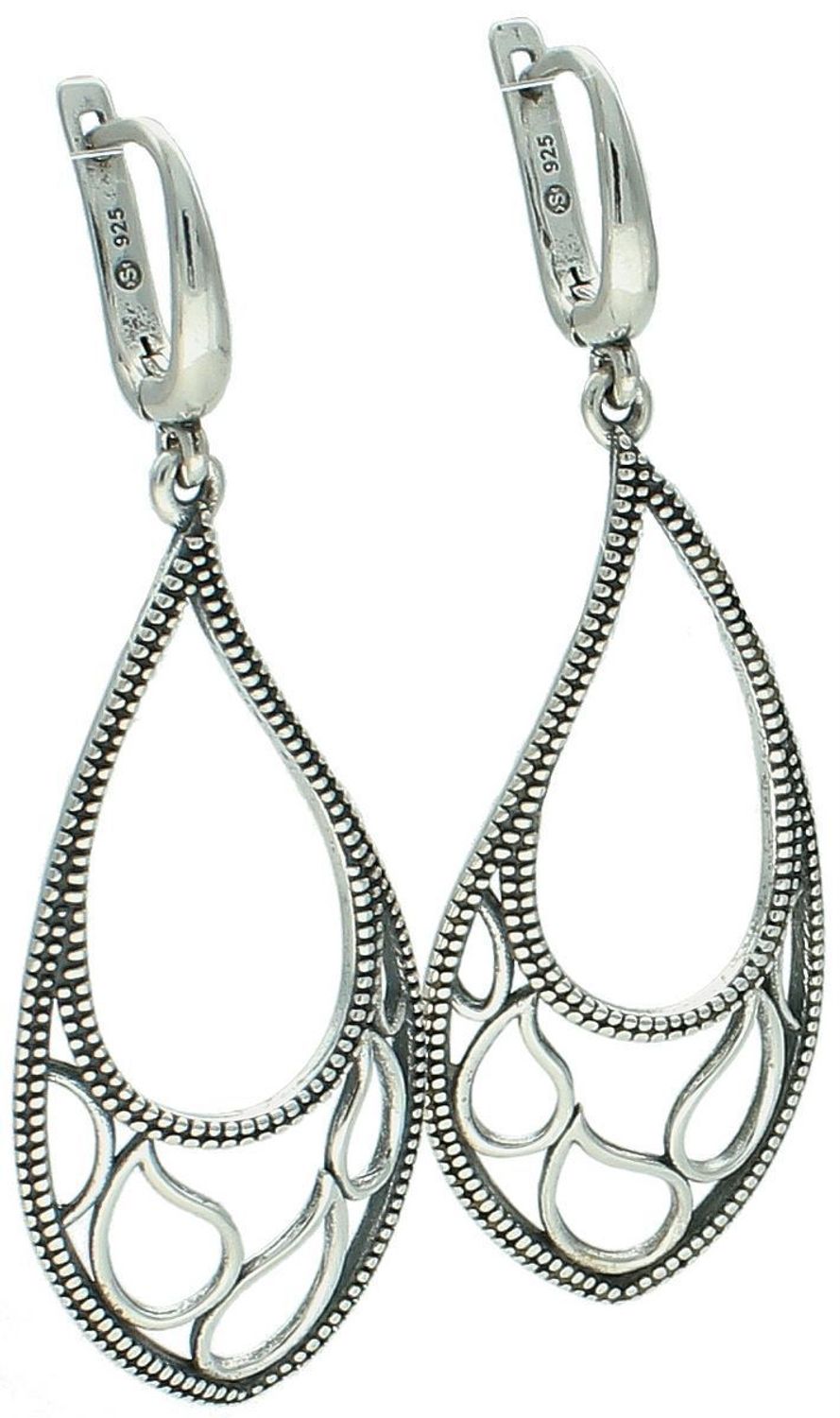 Kolczyki srebrne długie łezki, model DIA-KLC-8815-925. Srebro 925, waga 5,90 g, długość 5,5 cm. Elegancki ażurowy wzór, zapięcie angielskie. Idealne na prezent i wyjątkowe okazje.1.jpg