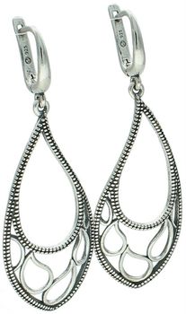 Kolczyki srebrne długie łezki, model DIA-KLC-8815-925. Srebro 925, waga 5,90 g, długość 5,5 cm. Elegancki ażurowy wzór, zapięcie angielskie. Idealne na prezent i wyjątkowe okazje.1.jpg