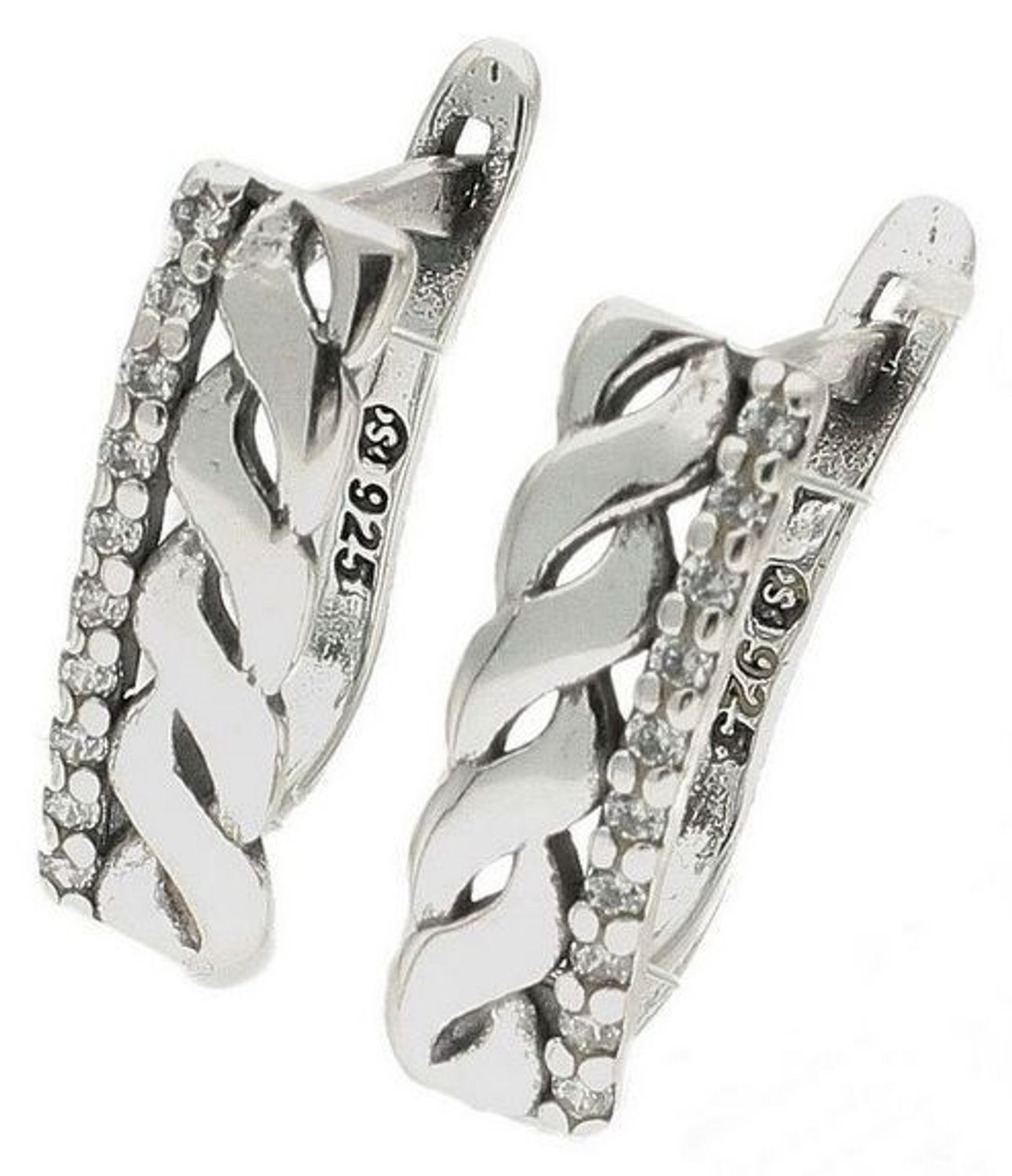 Srebrne kolczyki angielskie z grawerowaniem DIA-KLC-8818-925.jpg