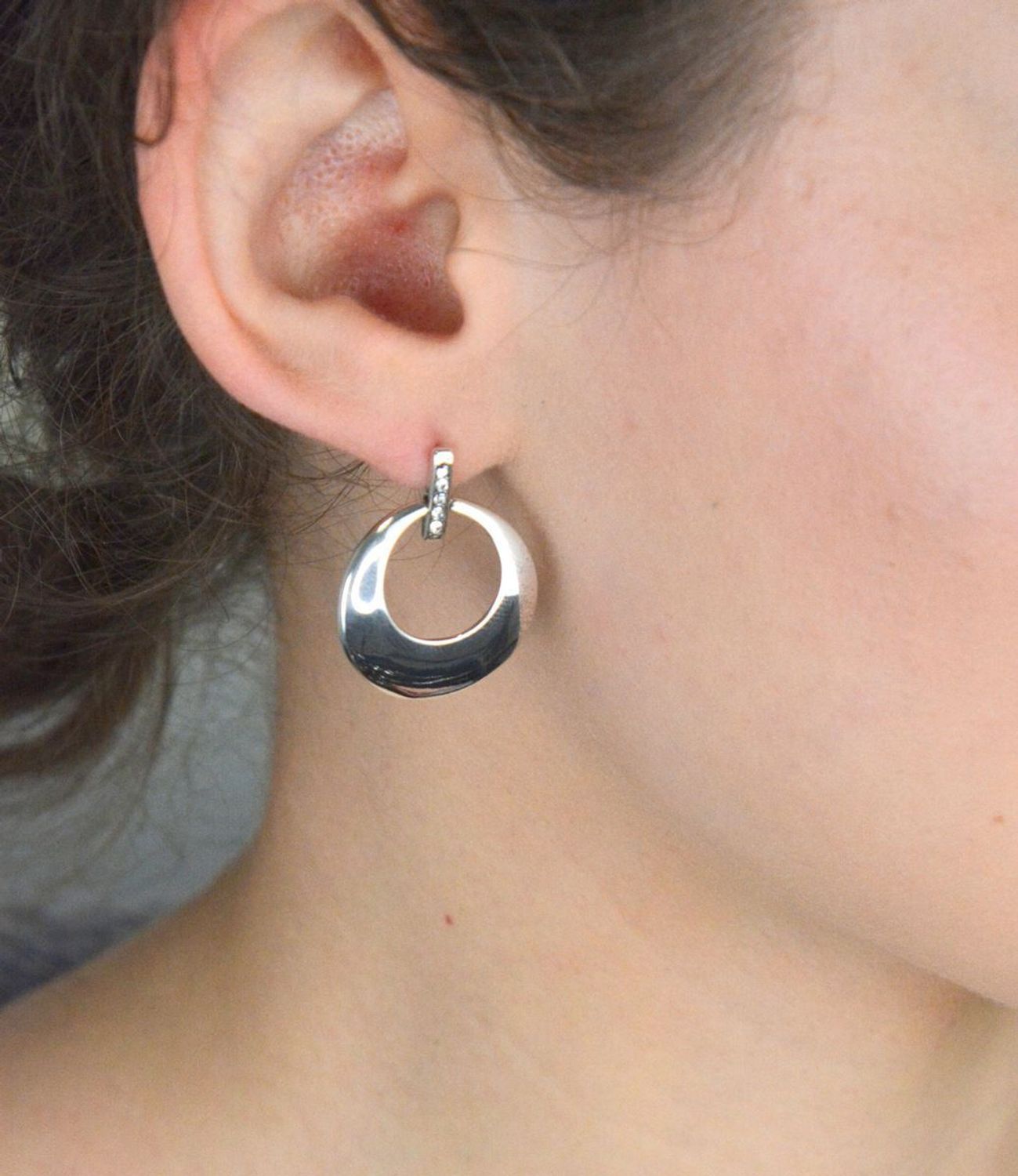 Kolczyki srebrne wiszące kółeczka próba 925, DIA-KLC-8821-925.jpg