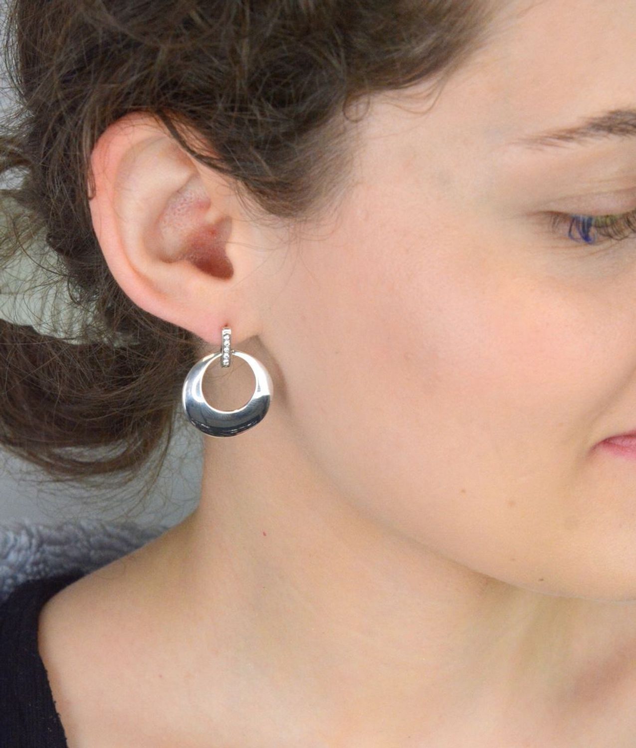 Kolczyki srebrne wiszące kółeczka próba 925, DIA-KLC-8821-925.jpg