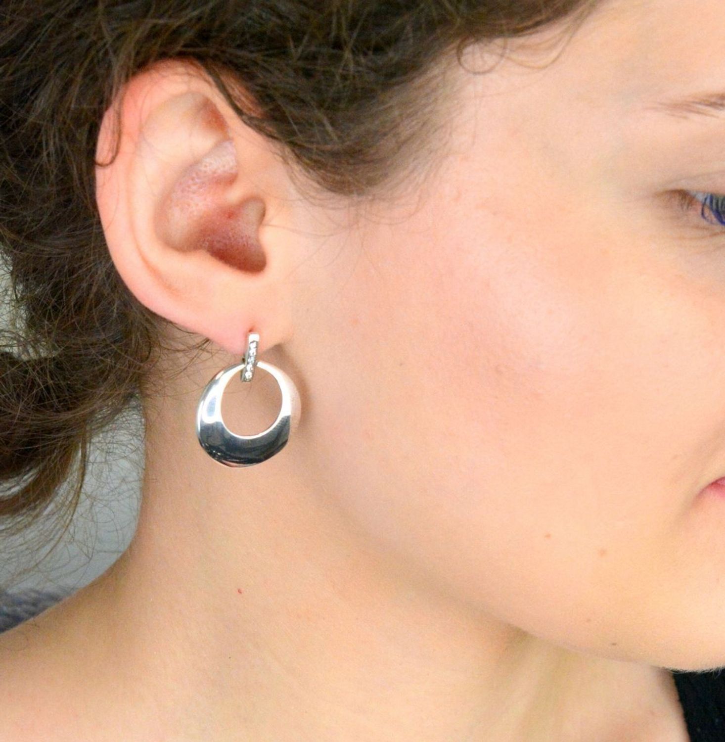 Kolczyki srebrne wiszące kółeczka próba 925, DIA-KLC-8821-925.jpg