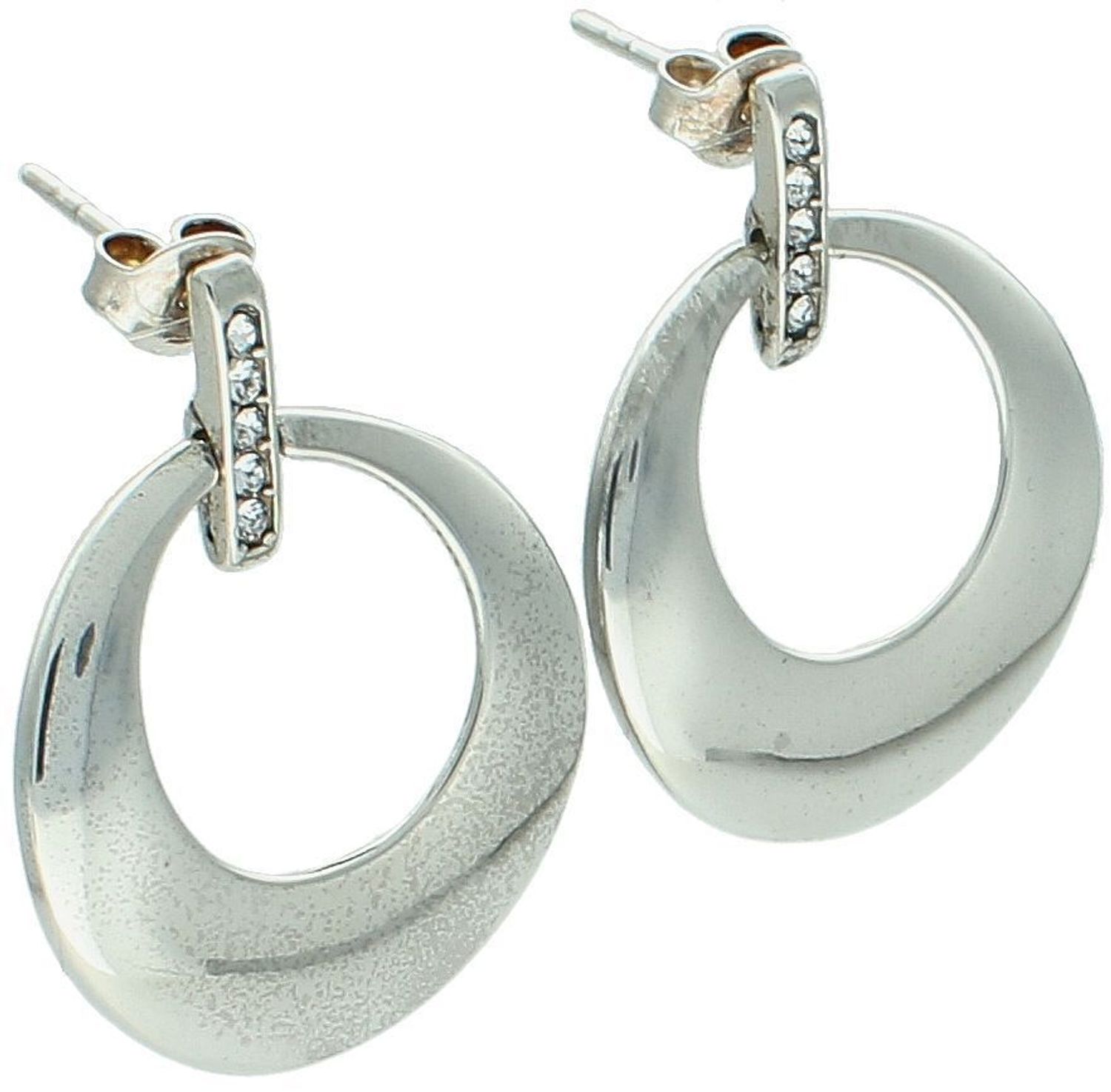 Kolczyki srebrne wiszące kółeczka próba 925, DIA-KLC-8821-925.jpg