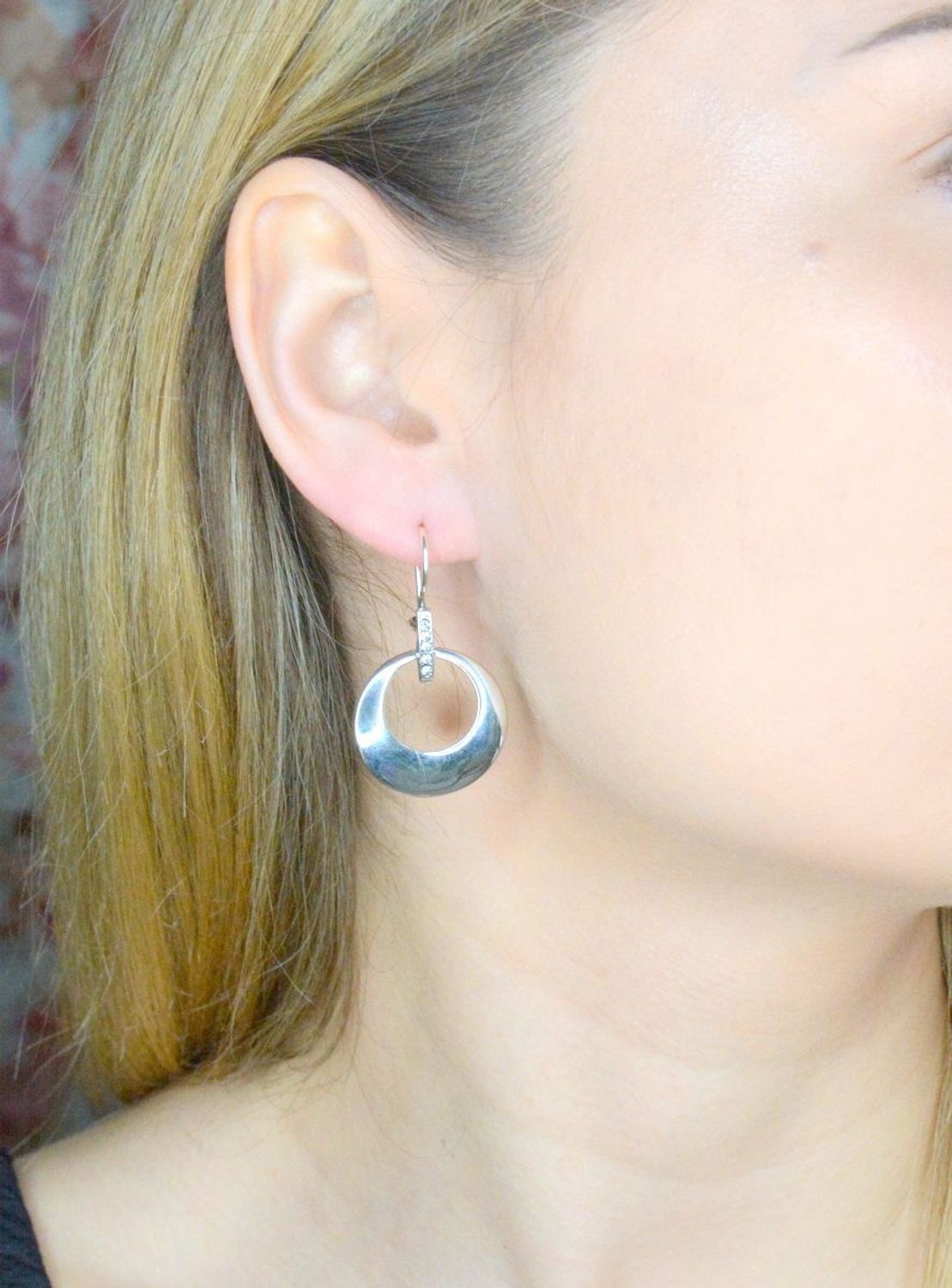 Srebrne kolczyki damskie okrągłe wiszące DIA-KLC-8821A-925.jpg