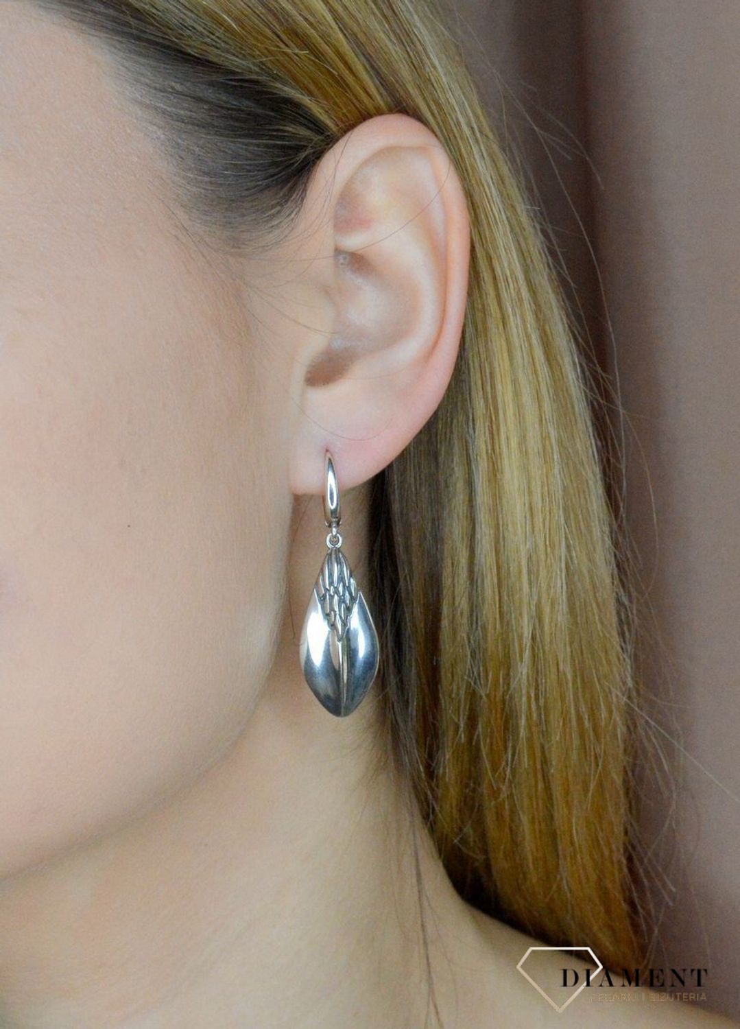Srebrne kolczyki wiszące oksydowane o podłużnym kształcie DIA-KLC-8824-925.jpg