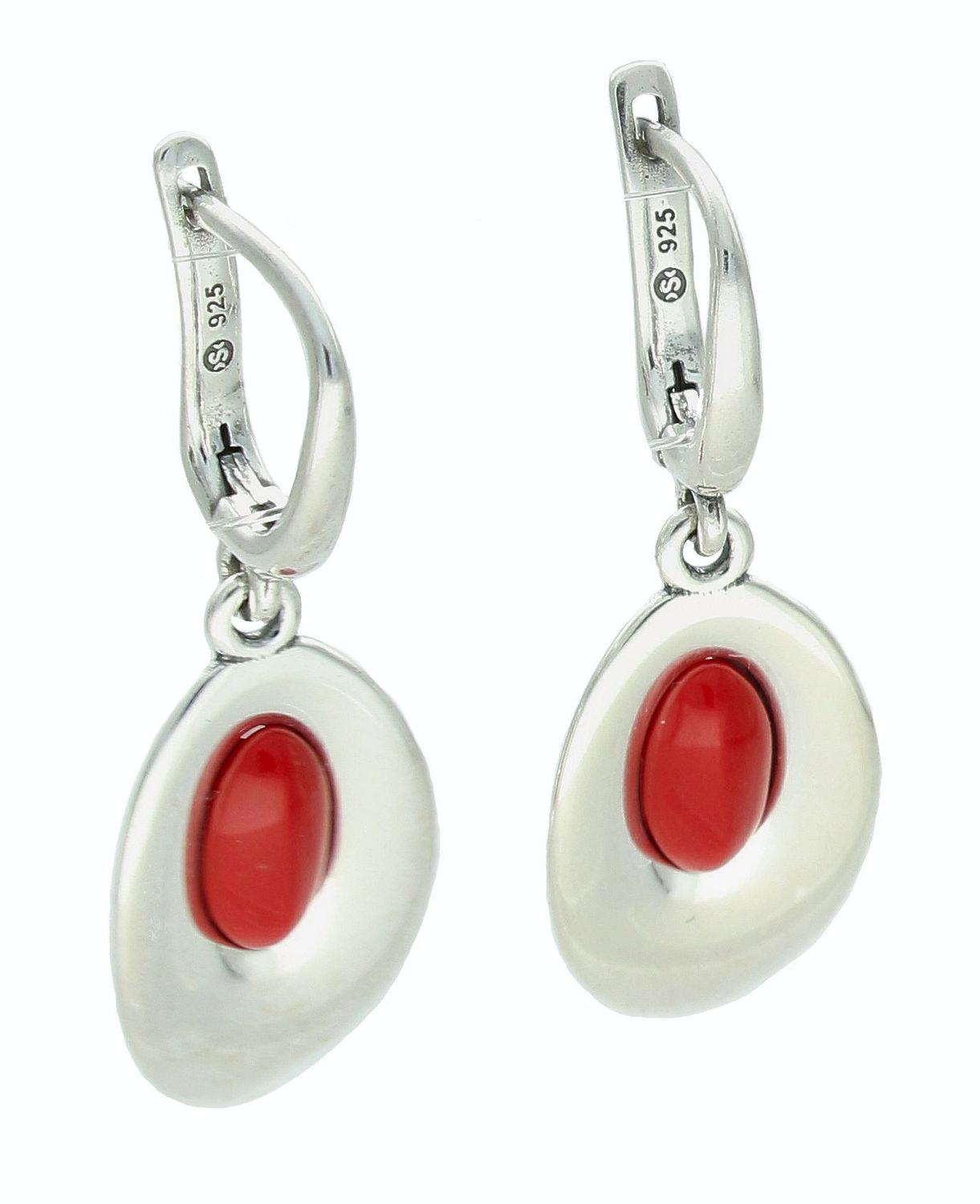 Srebrne kolczyki damskie 925 wiszące z koralem DIA-KLC-8856A-925.jpg
