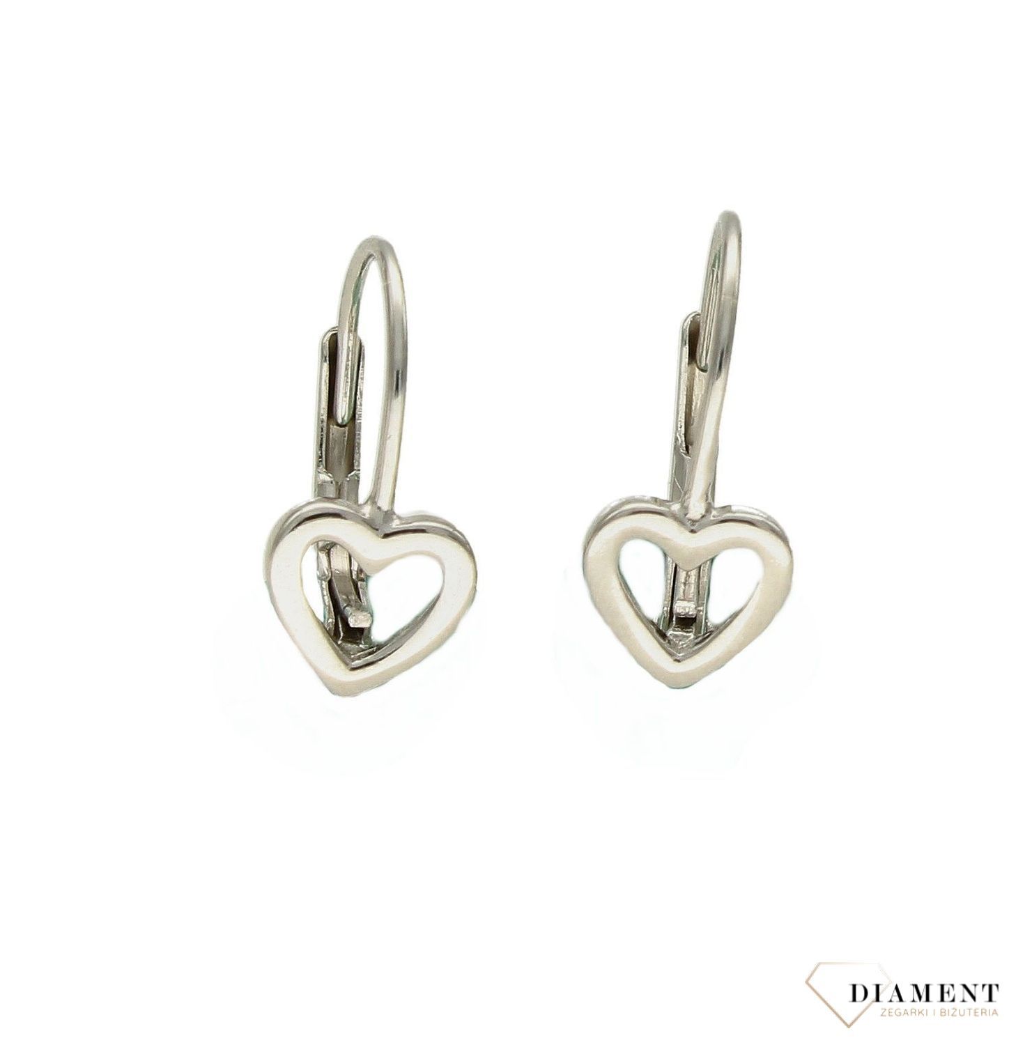 Srebrne kolczyki Delikatne serca 925 DIA-KLC-8977-925. Delikatna biżuteria. Dla mamy. Na dzien matki. Kolczyki serca. Krótkie kolczyki. Kolczyki wygodne zapięcie angielskie. Minimalistyczne kolczyki. insta biżuteria..jpg