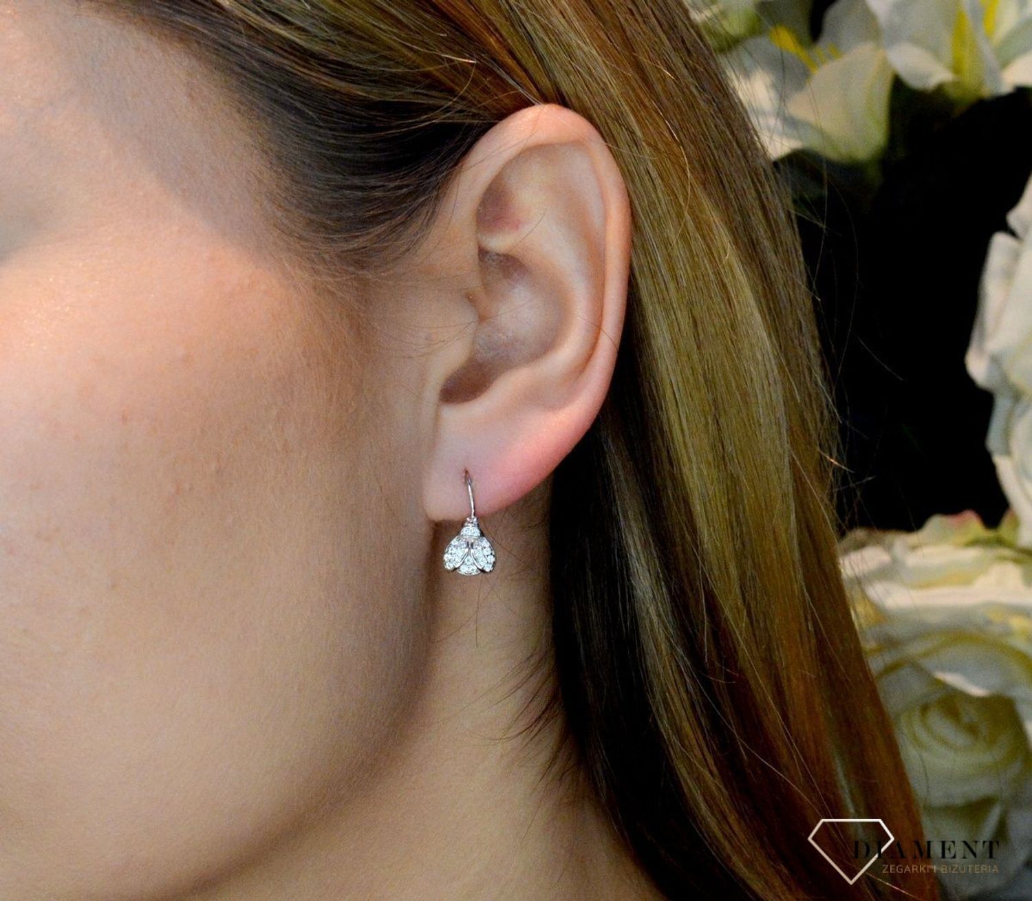 Kolczyki srebrne dziecięce Wesołe biedronki bigiel 925 DIA-KLC-8980-925.  Kolczyki na prezent dla dziewczynki. Kolczyki motylek. Prezent dla nastolatki dla dziecka. Biżuteria dla dzieci. Prezent na komunie..jpg