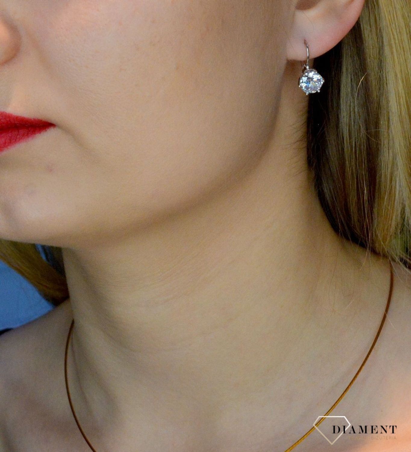 Srebrne kolczyki elegancka cyrkonia 925 DIA-KLC-8990-925. Kolczyki na prezent. Kolczyki na dzień mamy. Kolczyki liście. Modna biżuteria. Dla mamy. Kobieca biżuteria. Elegancka biżuteria na co dzień..jpg