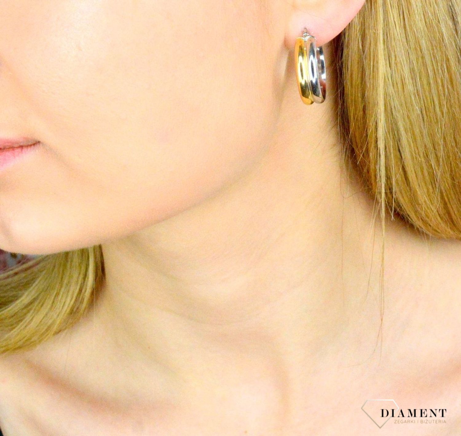 Srebrne kolczyki podwójne koła pokryte złotem DIA-KLC-9081-925. Biżuteria to świetny pomysł na prezent. Srebrne kolczyki o bardzo prostym modelu, a jednocześnie niezwykle efektowne. Kolczyki kółka w dwóch kolorach -srebra i .jpg