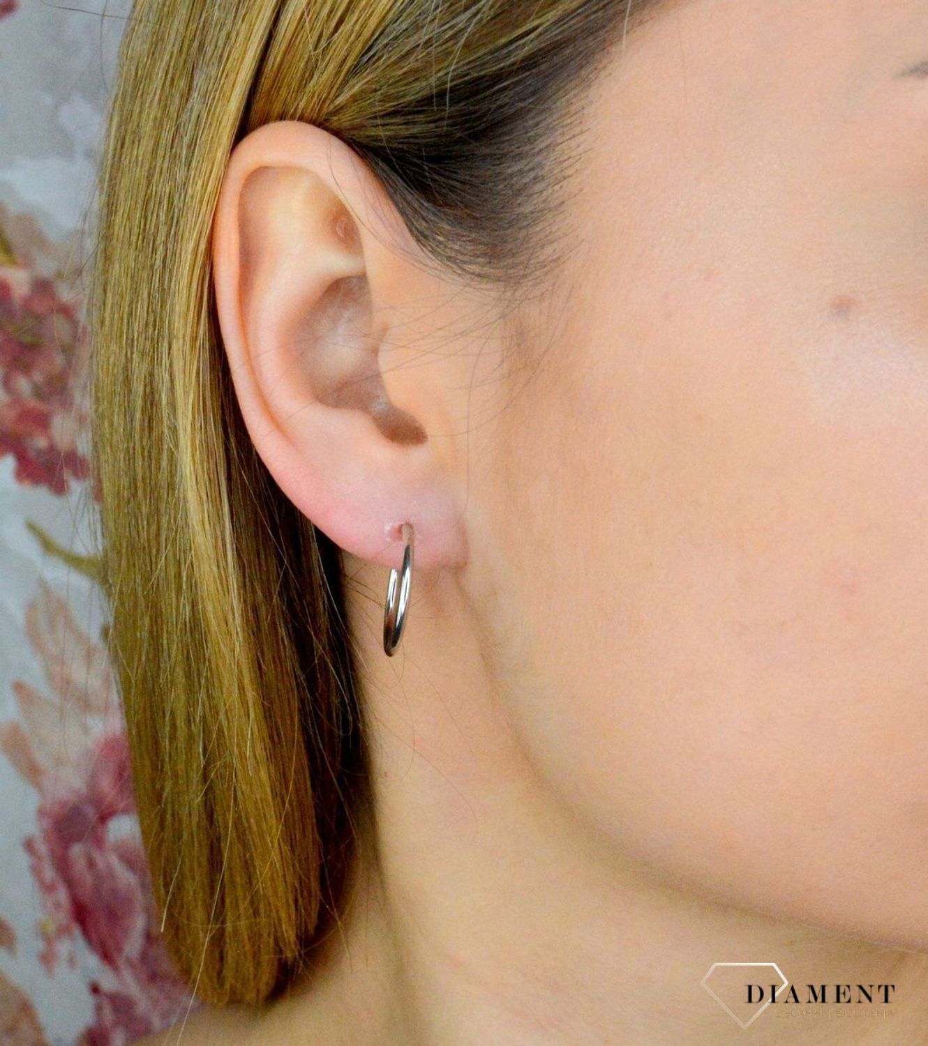 Srebrne kolczyki damskie klasyczne kółka DIA-KLC-9095-925.  Klasyczne kółka srebrne. Piękne kolczyki z wygoj (1).jpg