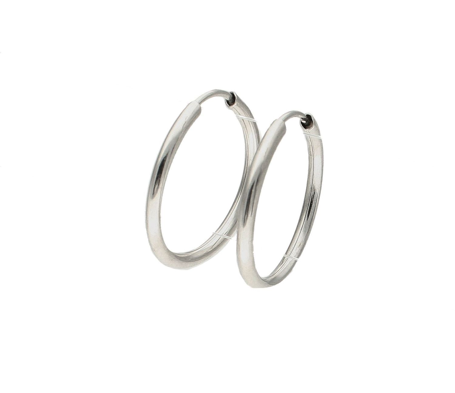 Srebrne kolczyki damskie klasyczne kółka DIA-KLC-9095-925.  Klasyczne kółka srebrne. Piękne kolczyki z wygoj (1).jpg