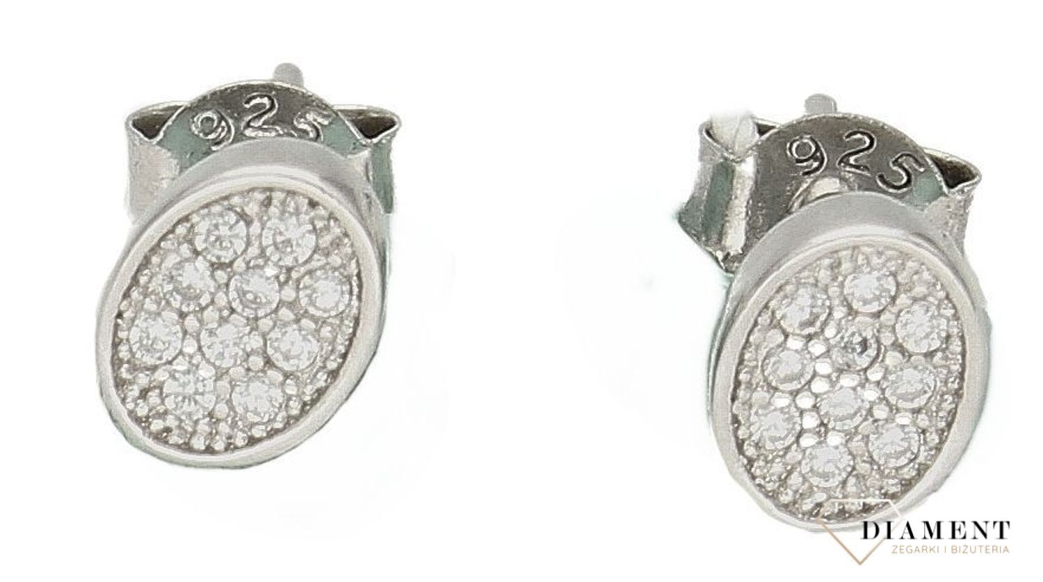 Kolczyki srebrne owal z cyrkoniami wkrętki DIA-KLC-9411-925d.jpg