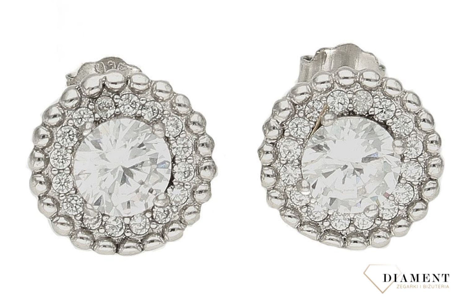 Srebrne kolczyki damskie z cyrkoniami wkrętki DIA-KLC-9444-925d.jpg