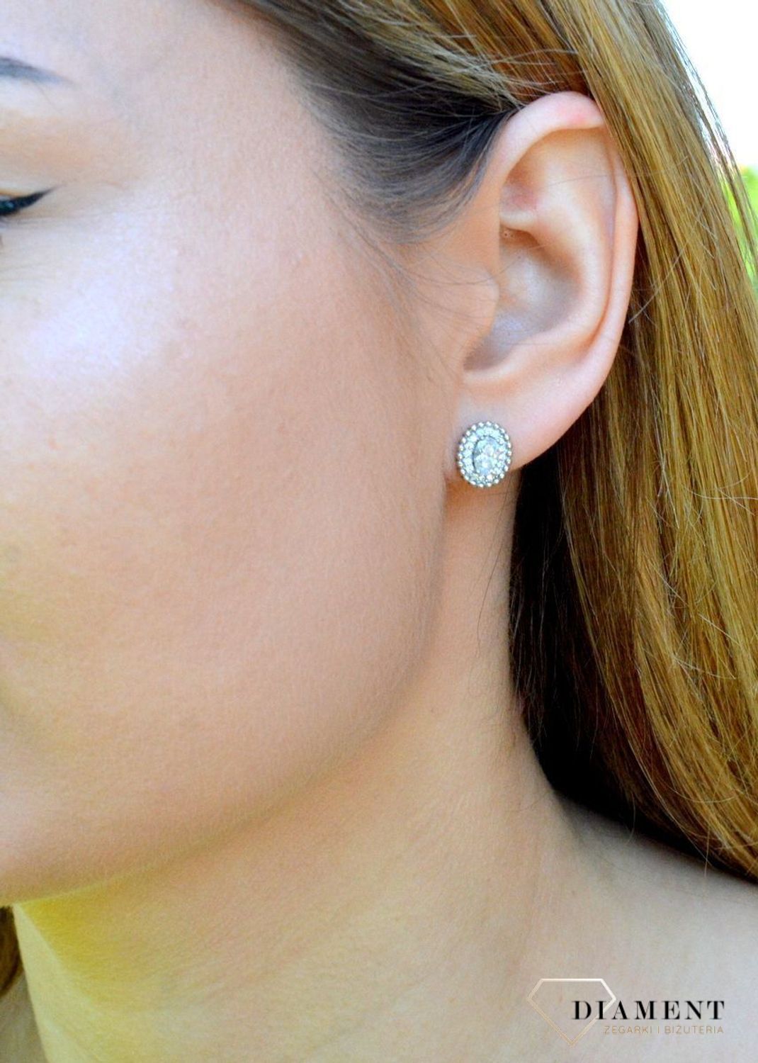 Srebrne kolczyki owalne z cyrkonią wkrętki DIA-KLC-9456-925d.jpg