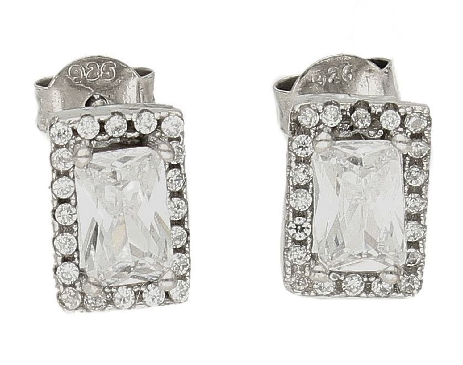 Srebrne kolczyki damskie z prostokątną cyrkonią DIA-KLC-9467-925d.jpg